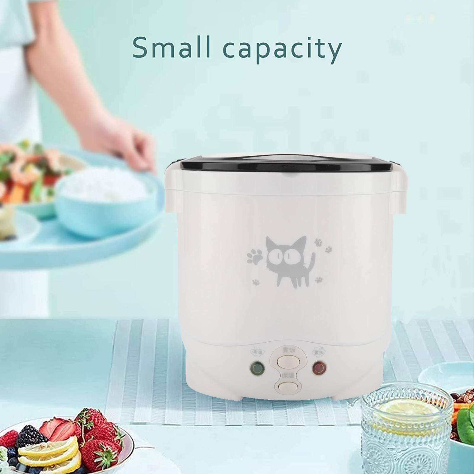 1L Mini Rice Cooker, 12V Electric Lunch Box Portable Travel Rice Cooker For Car Multifunctional Electric Food Steamer Rice Cooke