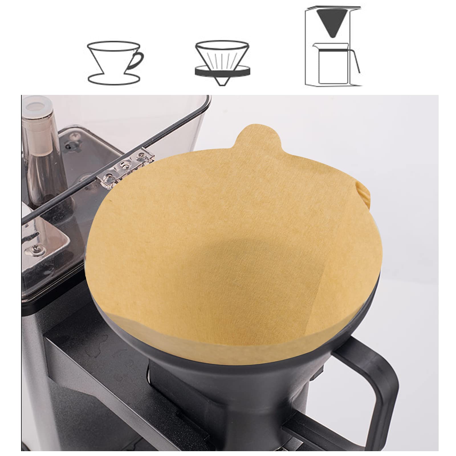 Coffee Filter  Cone Coffee Filters 2  Pour Over Filters for v60 Coffee Dripper and Drip Coffee Maker  1-4 Cups  100 Count  Disposable V02 Coffee Filters(Natural Unbleached  Size 02)