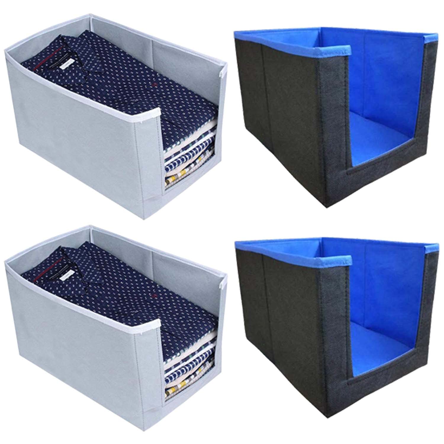 Unicrafts Multipurporse Storage Box/ Closet Organizer/Shirt Stacker/Wardrobe Organizer/Shirt Cover/Large Saree Cover /Garment Co