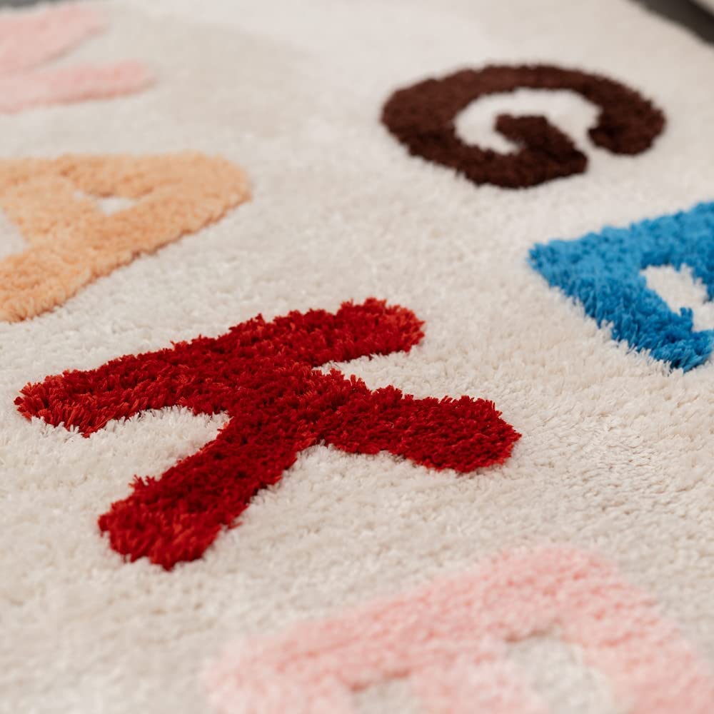 Abound Lifestyle Bath Mat, Cute Bath Mat, Fade Resistant Cute Bathroom Decor, Funny Tufted Microfiber Bath Rug, Machine Washable