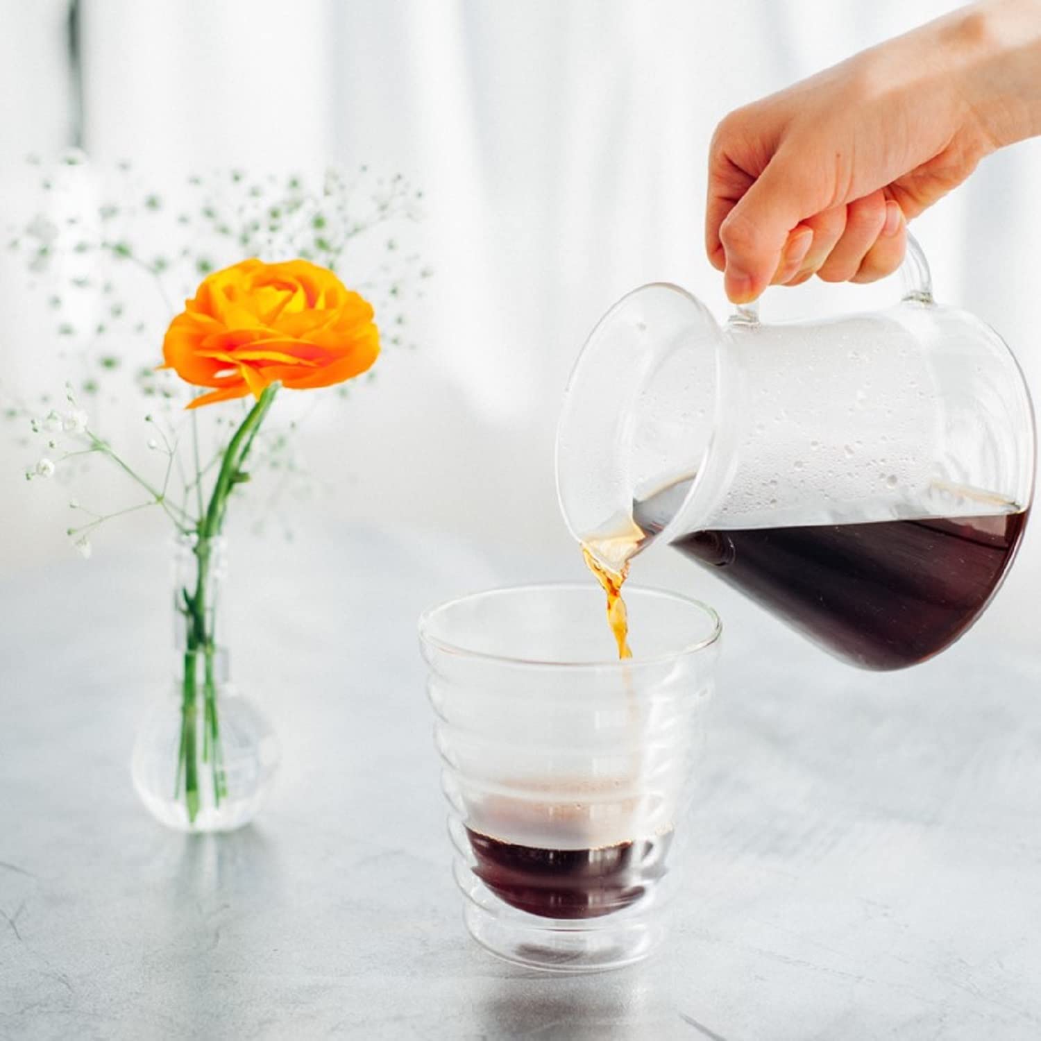 'Simply Hario'' Glass V60 Pour Over Set
