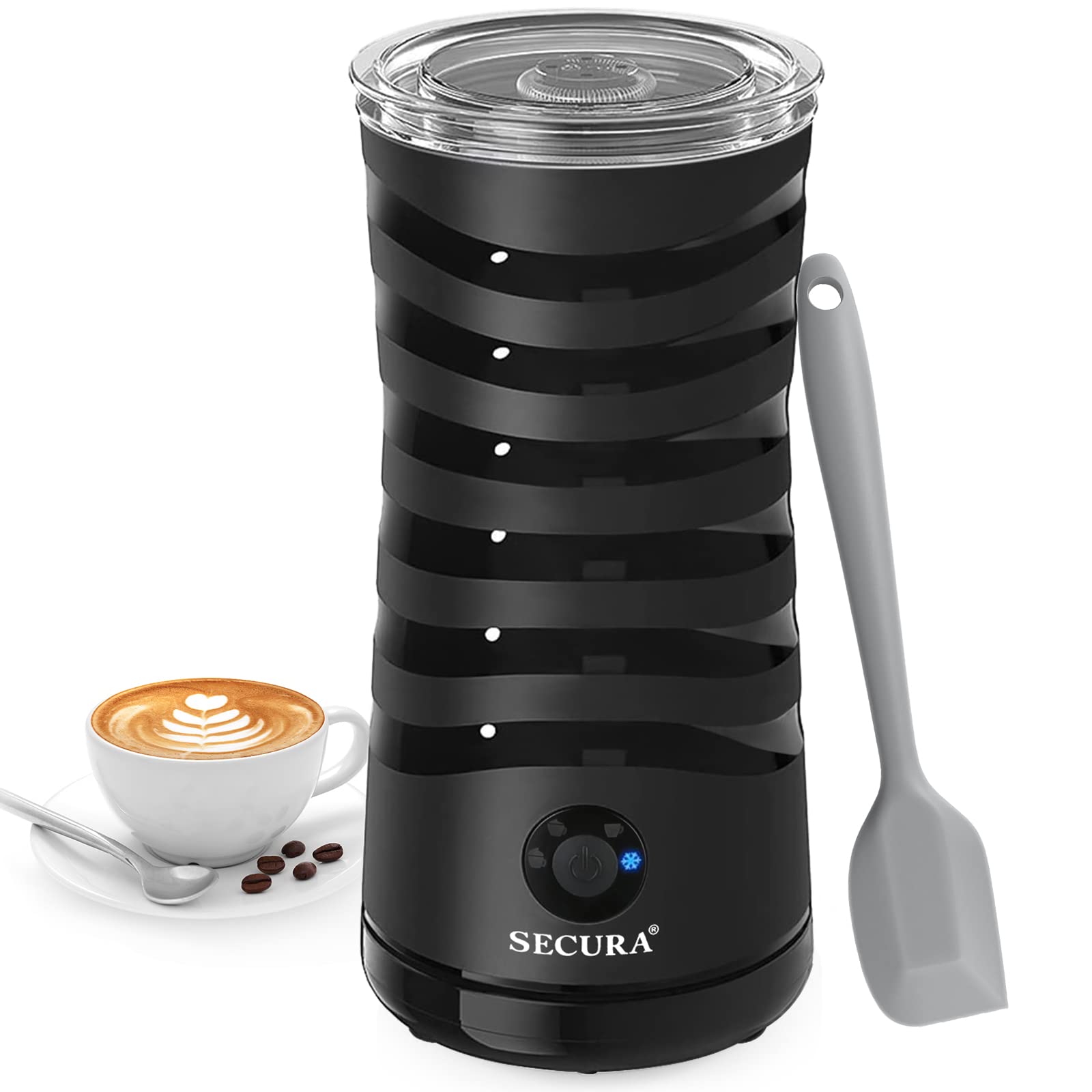 Secura Electric Milk Frother, Automatic Milk Steamer, 4IN1 Hot & Cold Foam Maker8.4oz/240ml Milk Warmer for Latte, Cappuccino