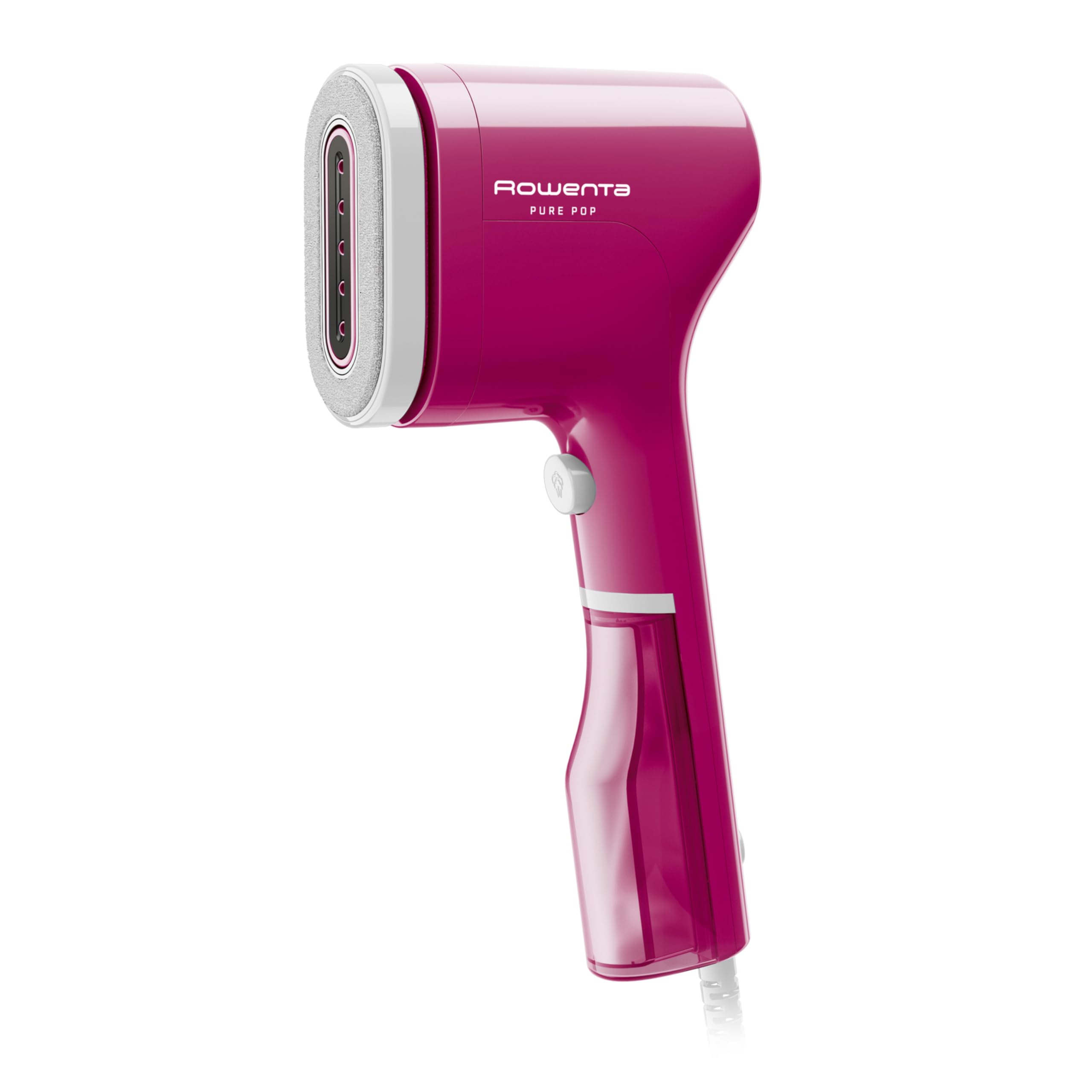 Rowenta, Steamer for Clothes, PurePop Handheld Steamer, 1.5Lbs, 15 Second Heatup, 2.3 Oz Capacity, 1150 Watts, Ironing, Pink Clo
