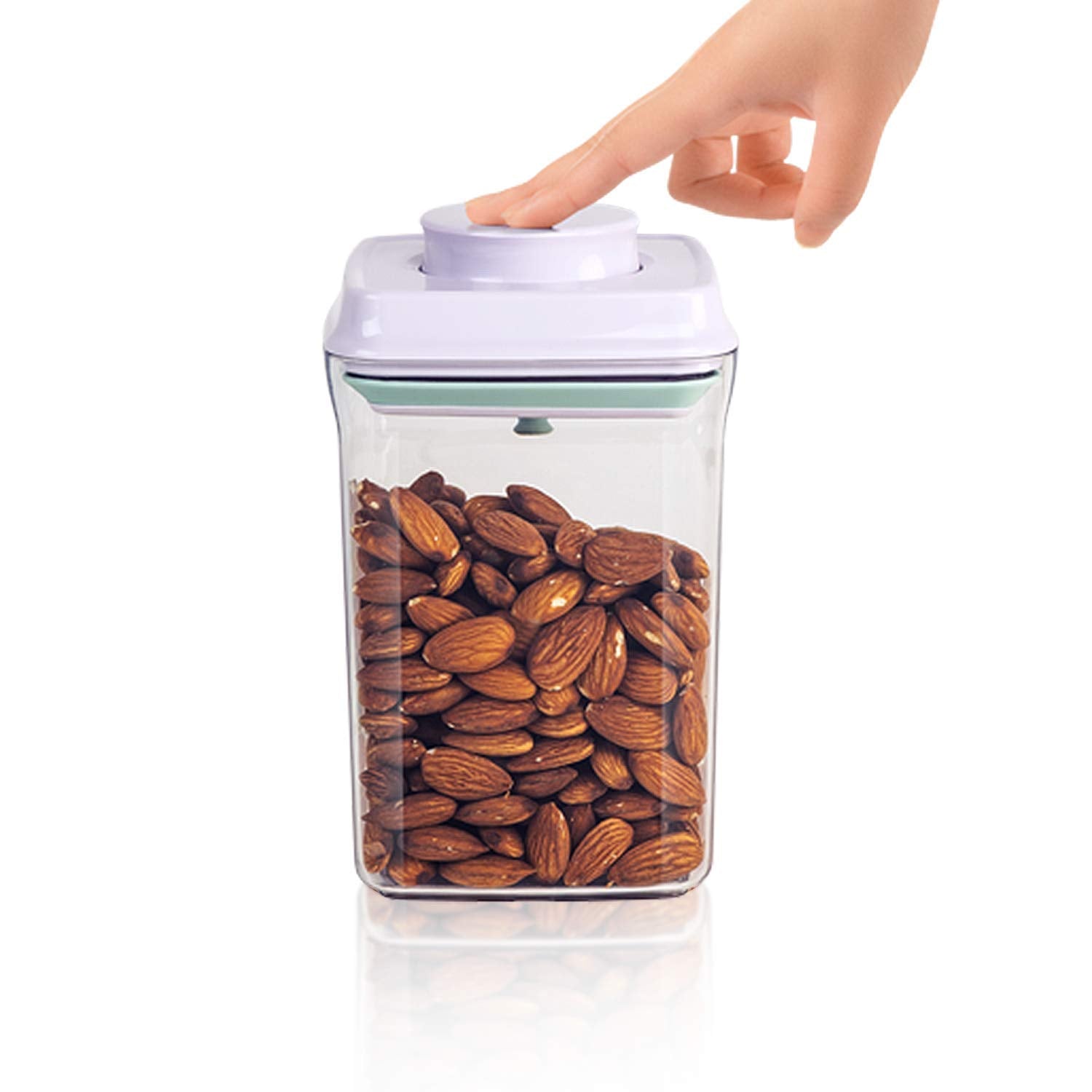 iChewie - BopTop (1pc - 900ml) Airtight Food Storage Container - Mechanical Silicone Seal Canister - BPA-Free - 0.9Qt