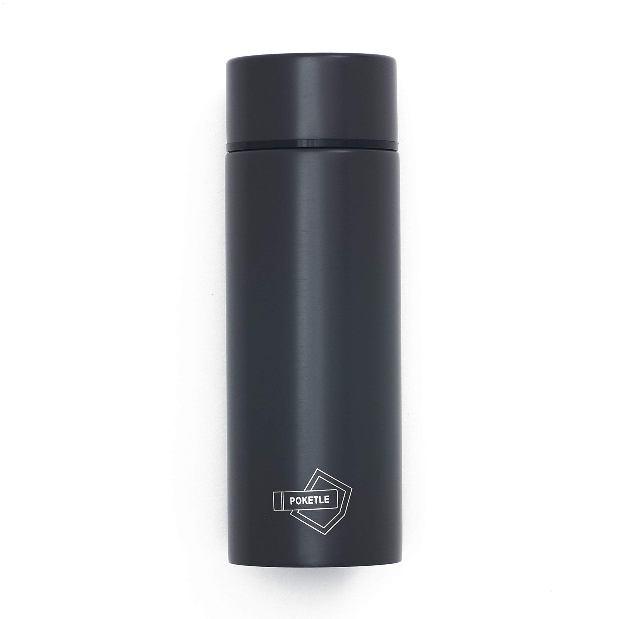IPPINKA Poketle Personal Insulated Bottle, Small 120ml, Stainless Steel, Lightweight, Charcoal Gray