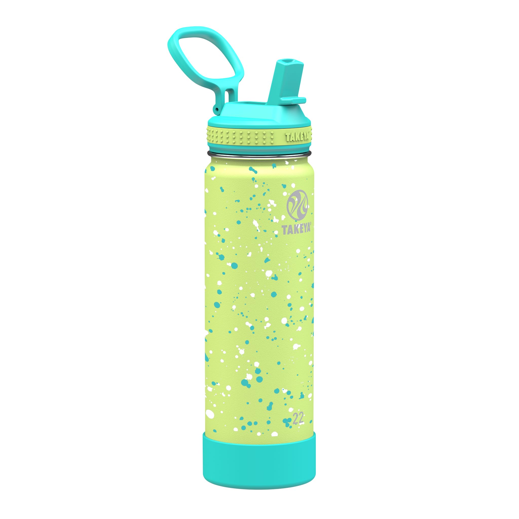 Takeya Actives Water Bottle With Straw Lid - Bottle With Double Stainless Steel Insulation - Dishwasher Safe & Bpa-Free - Bottle