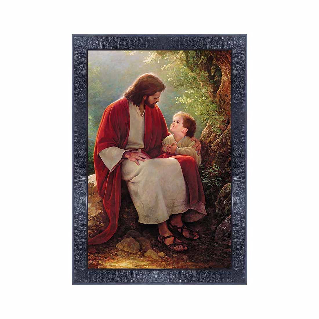 Pnf Poster And Frames Lord Jesus Wall Framed Painting | For Living, Pooja Room | Home Decoration Item | Best Gifting Option (10 