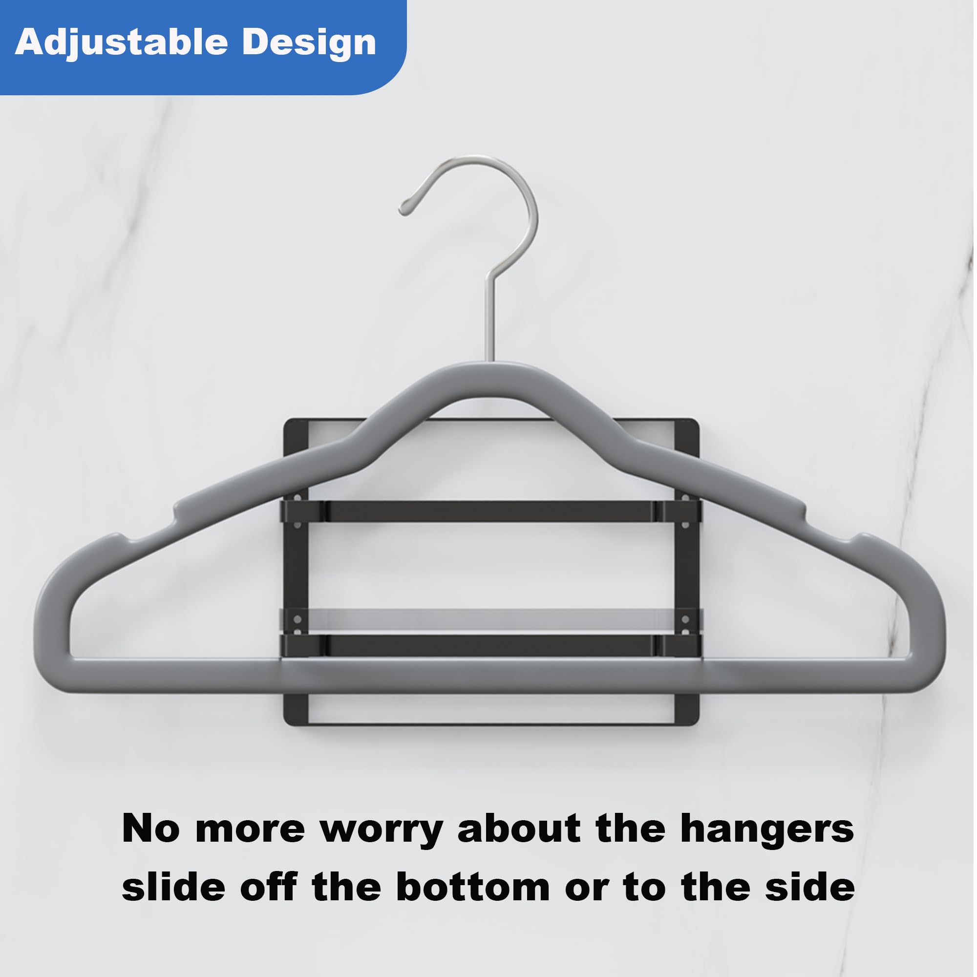Thipoten Hanger Organizer, Adjustable Metal Hanger Stacker For Adults And Children, Holding Up To 55 Velvet/Wire/Plastic Hangers