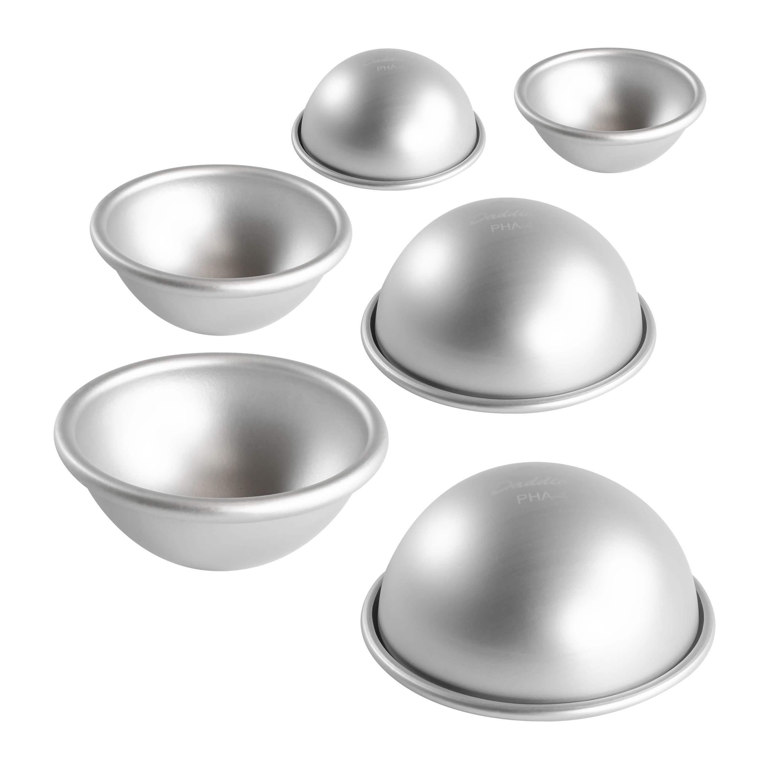 Fat Daddios Pha-4Pk Anodized Aluminum Hemisphere Pan, 4 X 2 Inch, Set Of 4