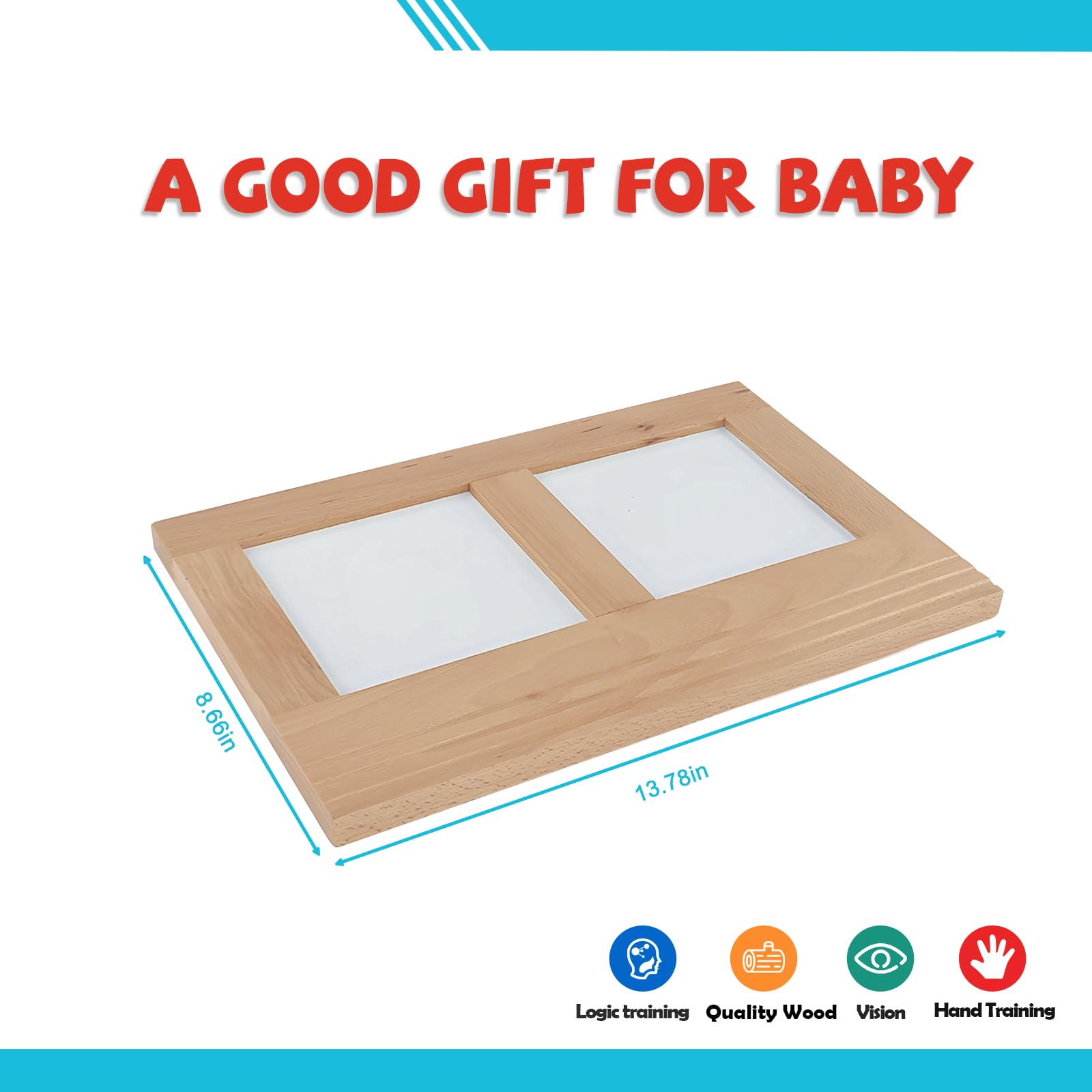 Adena Montessori Metal Inserts Tracing Tray - Fun And Engaging Learning Aid Fine Motor Skills Development
