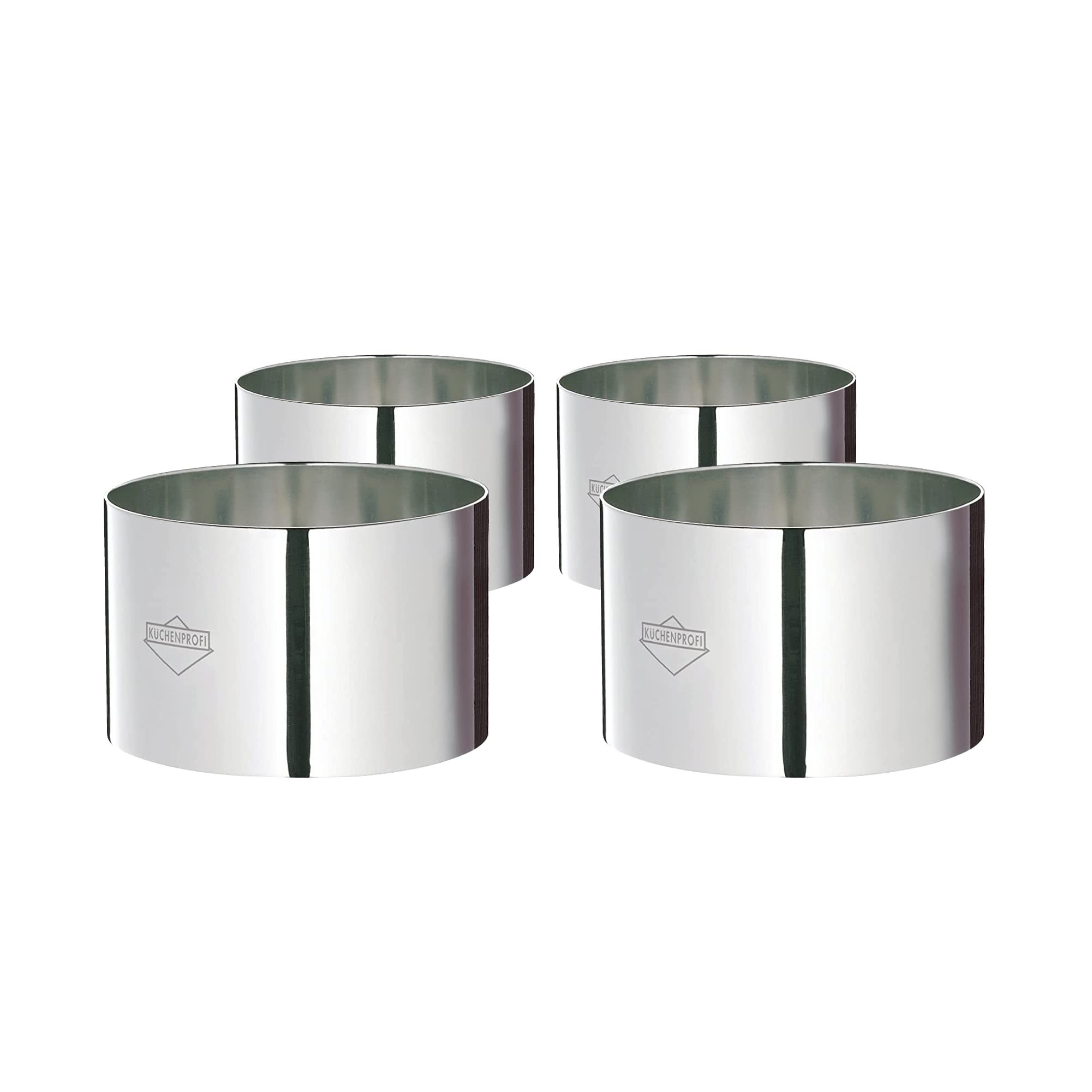 Kchenprofi 3 Kuchenprofi 4-Piece Inch Stainles Steel Food prep/Plating/Forming Rings, Silver