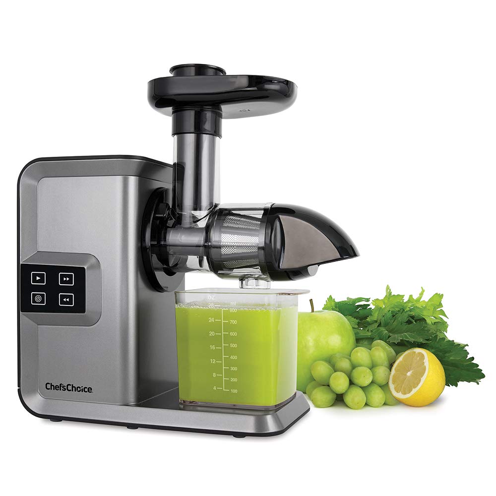 ChefsChoice Juicer Cold Press Masticating with Quiet Motor Digital Controls Anti-Clog Reverse Function For Juicing Fruits Vegeta