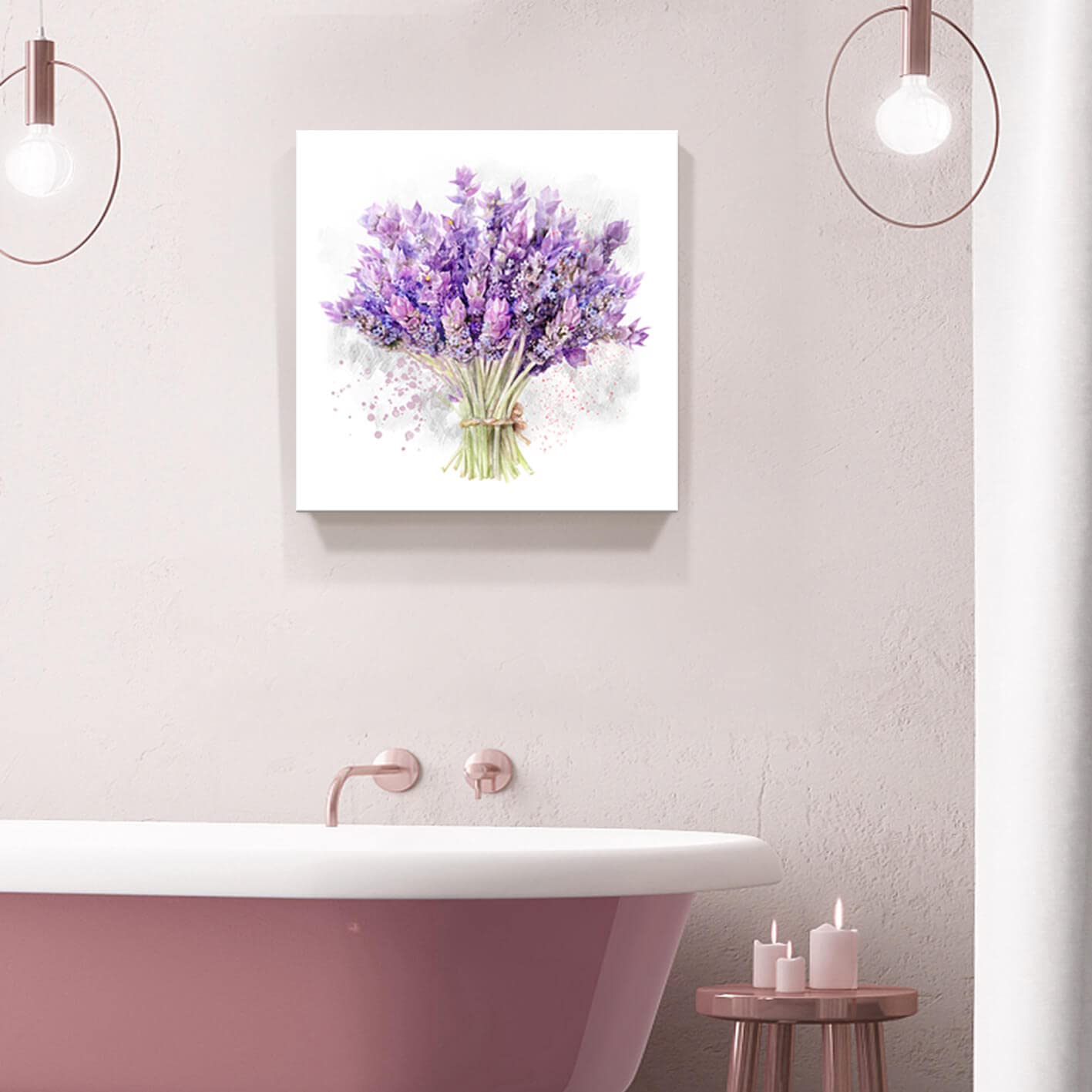 Wall Art For Bedroom Botanical Wall art Flowers Wall art Bathroom Wall Pictures Flower Prints Wall art Purple Red Canvas Wall Art Floral Picture Living Room Girls Room Kids Room Decor 14'' x 14''