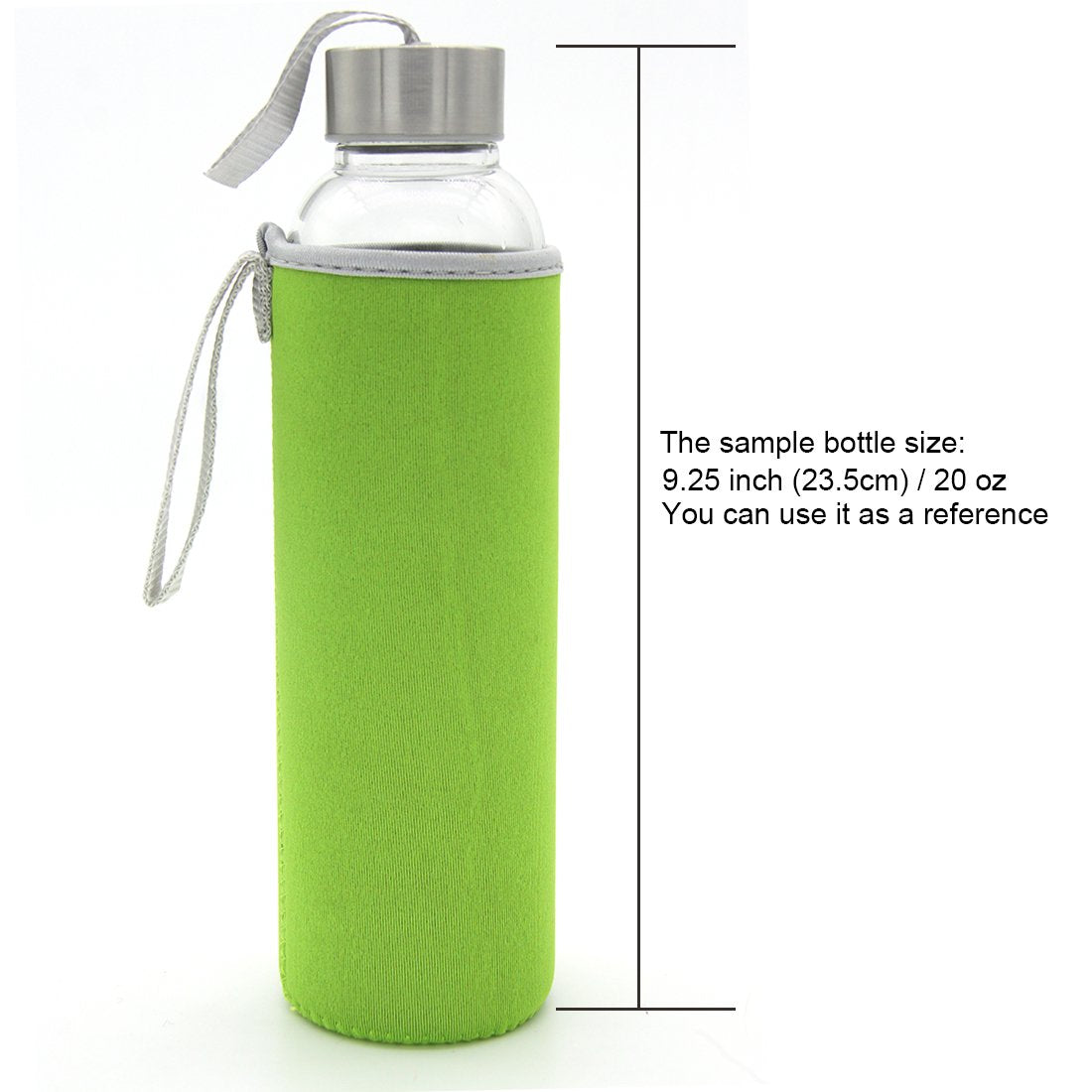 Kvvdi 8 Pack 12 oz - 18 oz Neoprene Water Bottle Sleeve 16.9 oz Insulated Glass Drink Bottle Cover