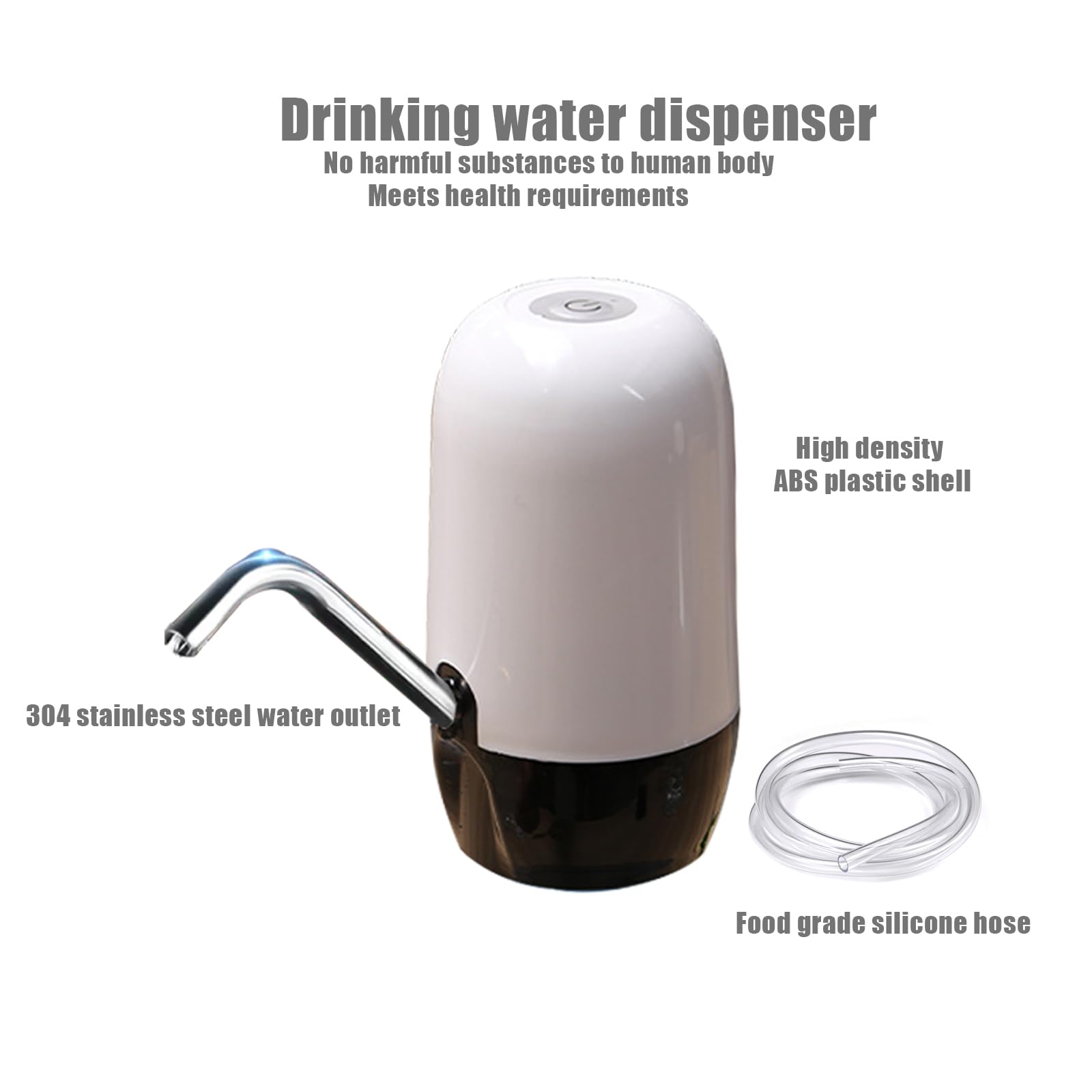 Double Pump 5 Gallon Water Dispenser Portable Water Pump For 5 Gallon Bottle Usb Charging Water Dispenser For 5 Gallon Bottle,Fa