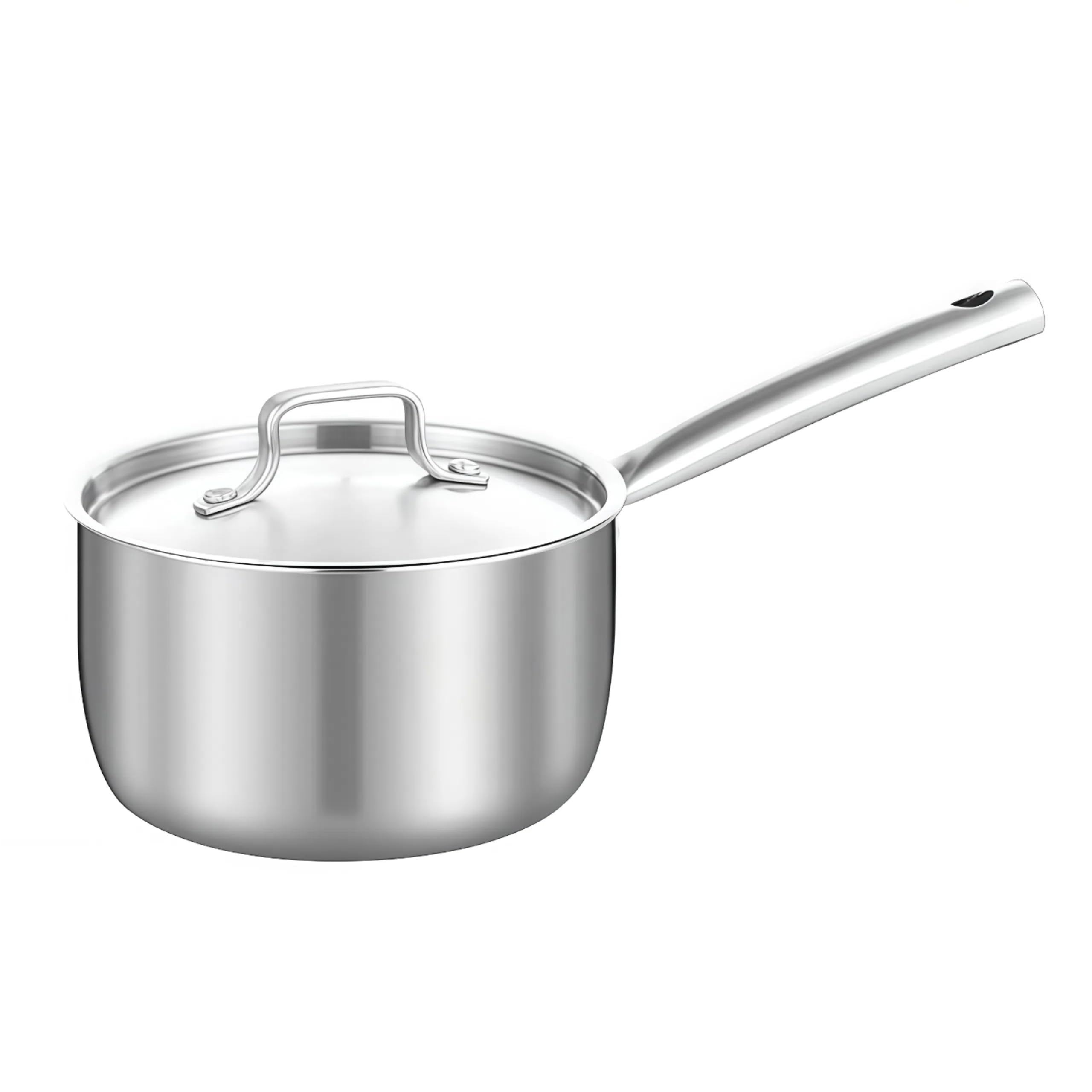 XAUZIX 304 Stainless Steel Saucepan with Lid  NonStick Milk Pan, Instant Noodle Pot  Small Cooking Pot