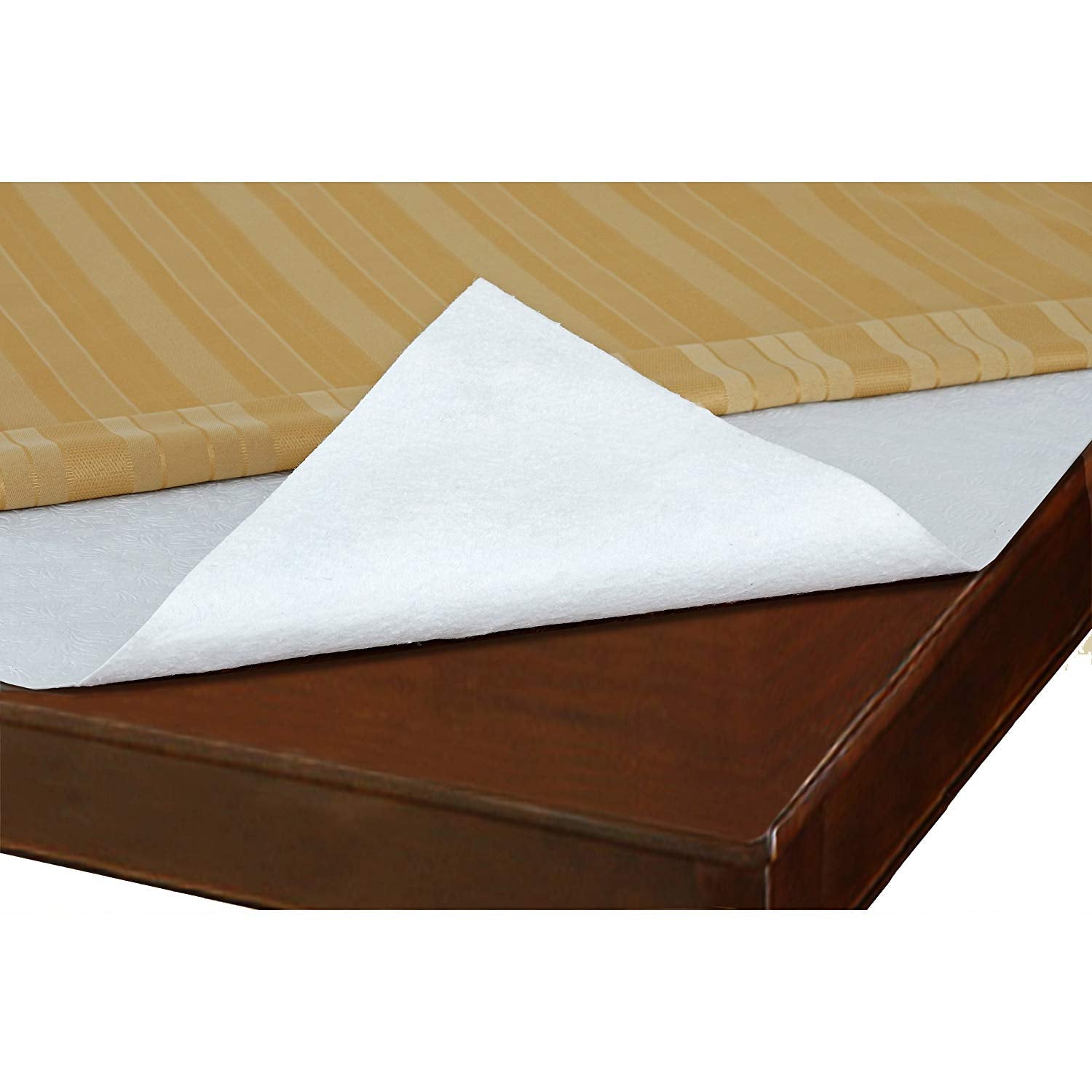 Home Bargains Plus Quilted Heavy Duty Table Pad Protector With Flannel Backing - Cut To Fit -70'' Round