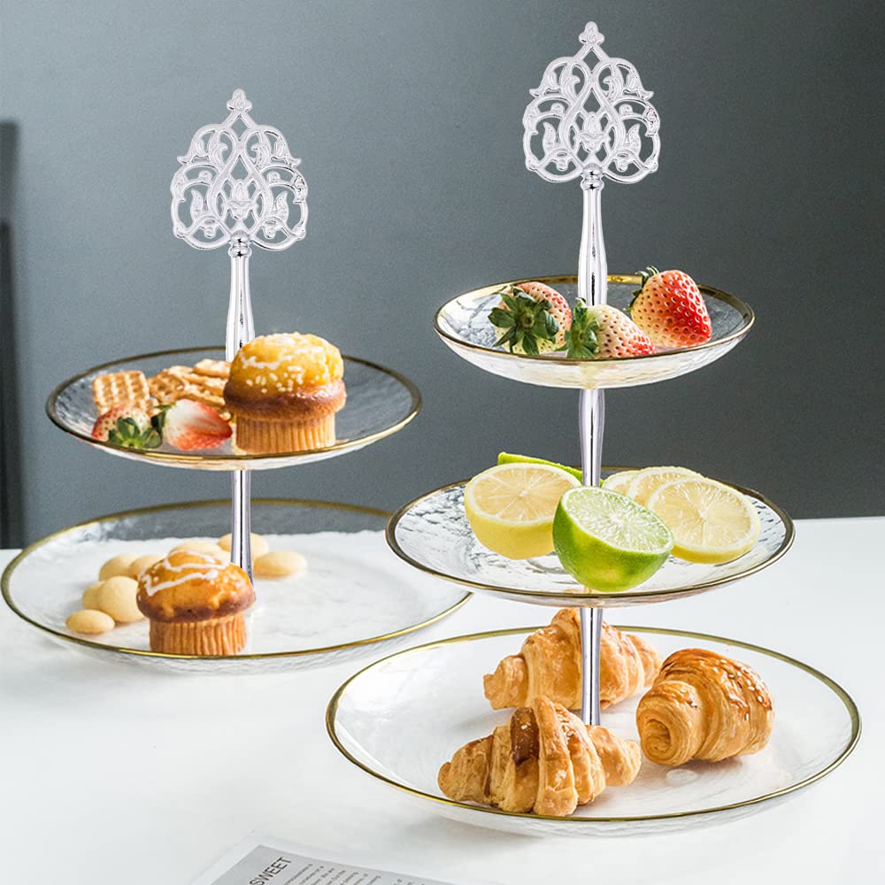 15 Inches 3-Tier Cupcake Stand Hardware Fittings, Metal Mold Scepter Holder Diy Making For Fruit Plate Cake Stand Snack Tray Rep