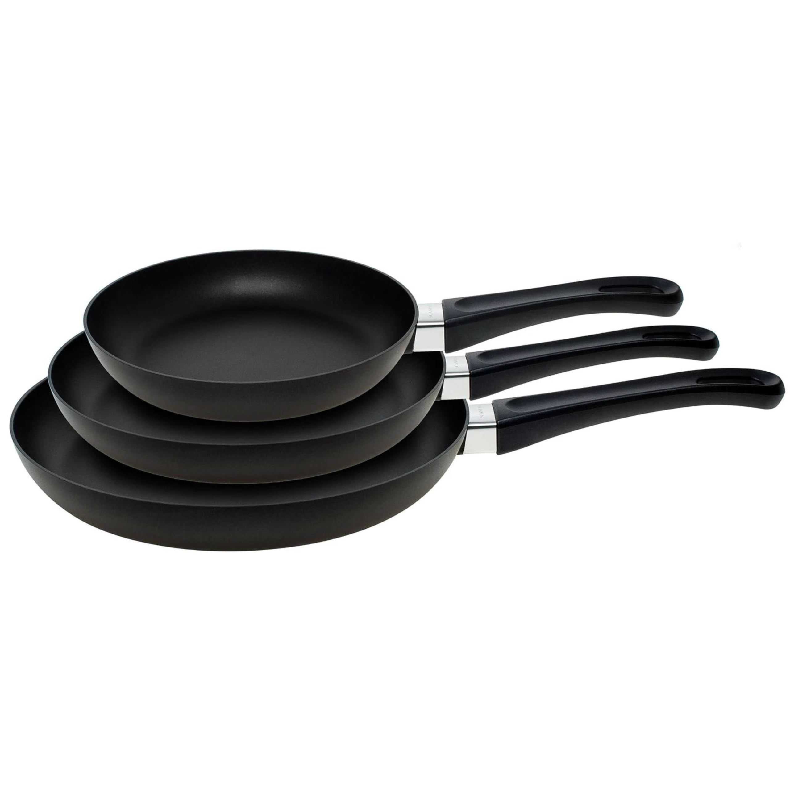 Scanpan Classic 2-Piece Nonstick Fry Pan Set, 8-inch, 9 1/2-inch and 11-inch - Compatible with Gas and Electric Stovetops, Metal
