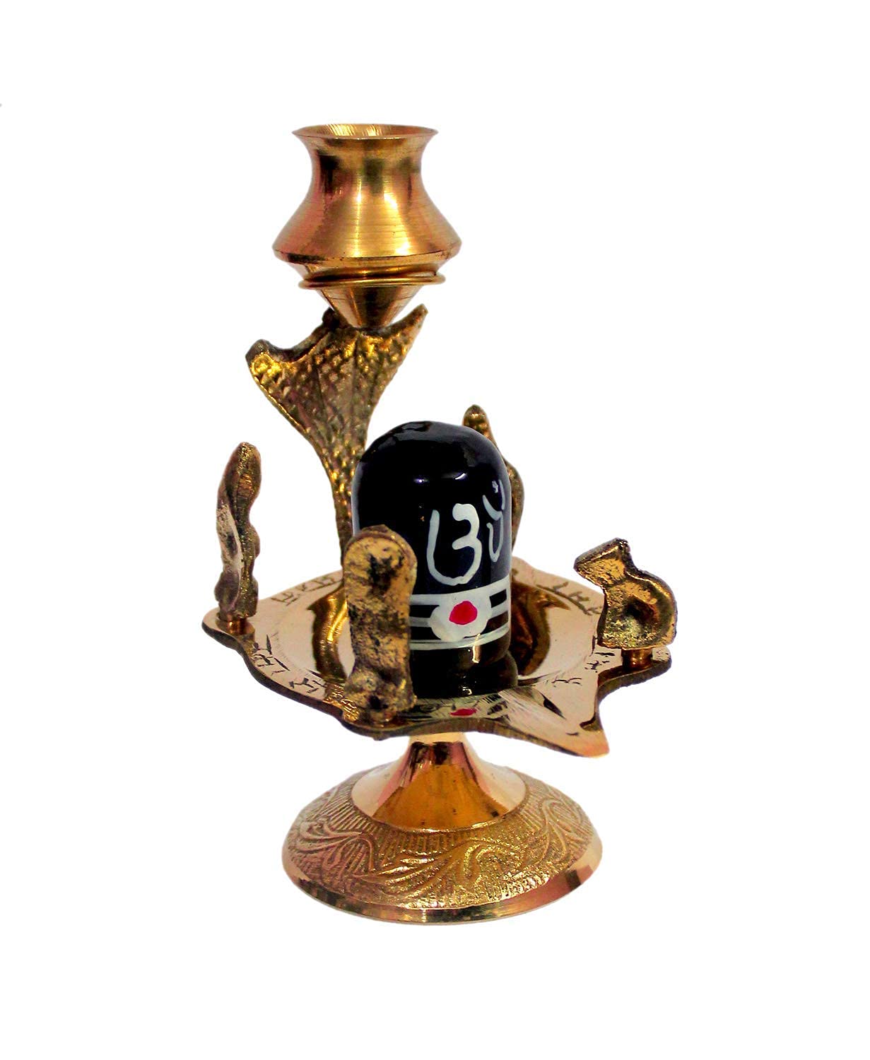 Navyaksh Shivling Pure Brass Colourful Metal Idol | With Parvati | Ganesh | Nandi | Shesha Naag | Trishul | Abhishek Patra Kalas