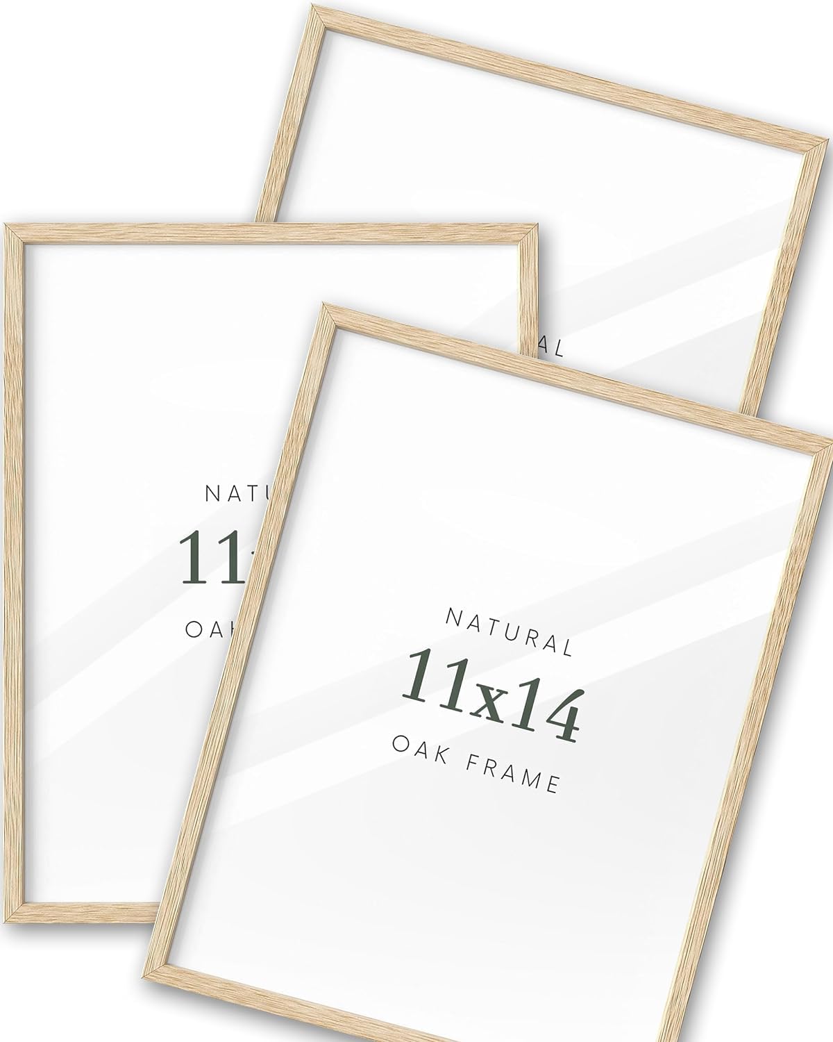 UPWOIGH 11x14 Oak Wood Picture Frame-Minimalist 11x14in Poster Frame, 11x14 Frame Wood, Natural Solid Wooden Picture Frames for 