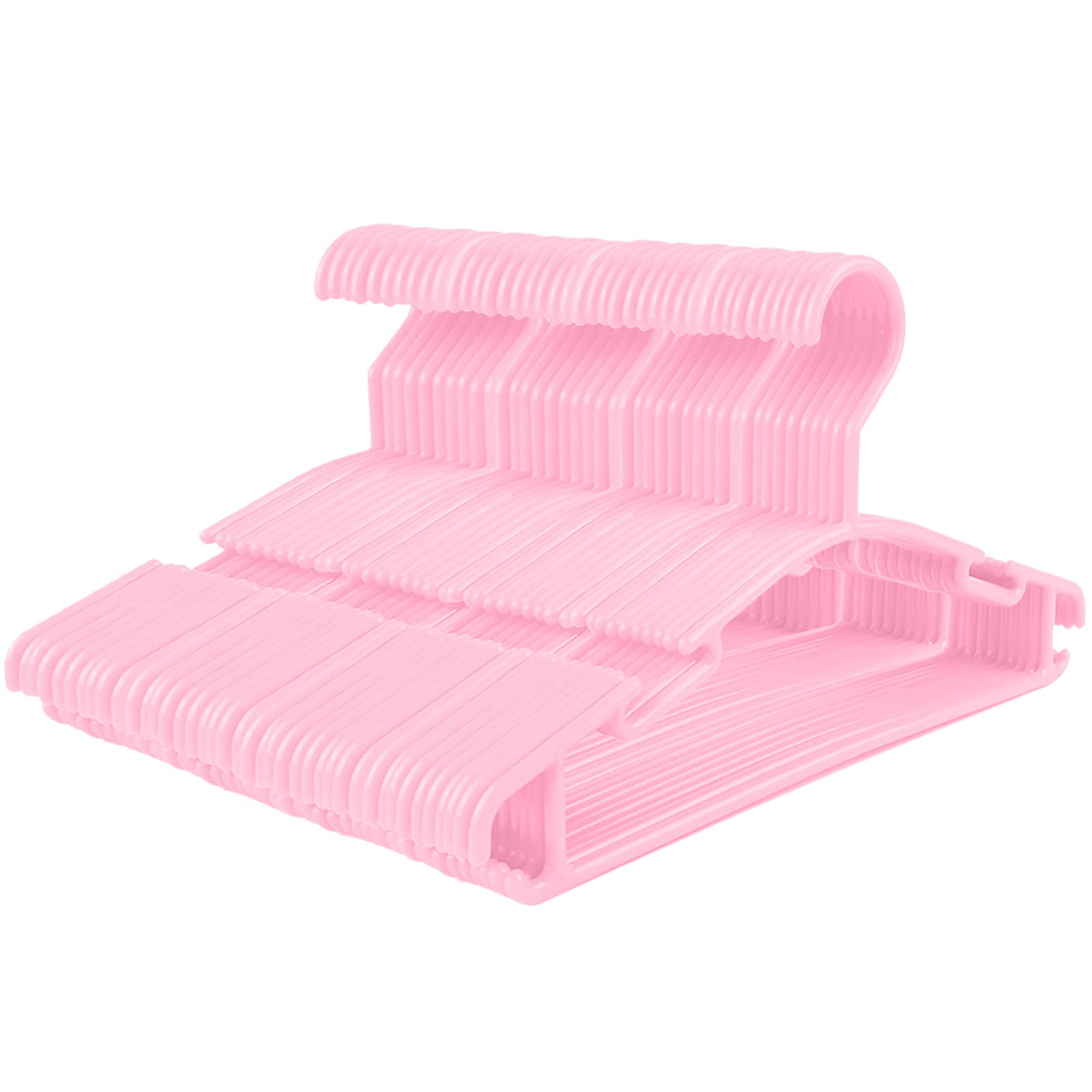 Goodtou Baby Hangers Plastic - Kids Hangers Bulk Toddler Hangers 60 Pack Hangers For Toddler Children Hangers Pink