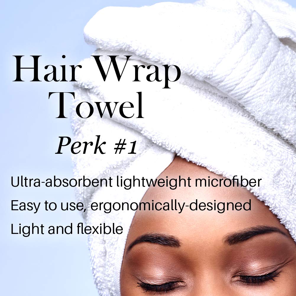 L'ANGE HAIR Microfiber Hair Wrap Towel | Quick-Dry & Frizz-Free Towel for Hair | Best Hair Towel for Curly Hair, Long Hair and S