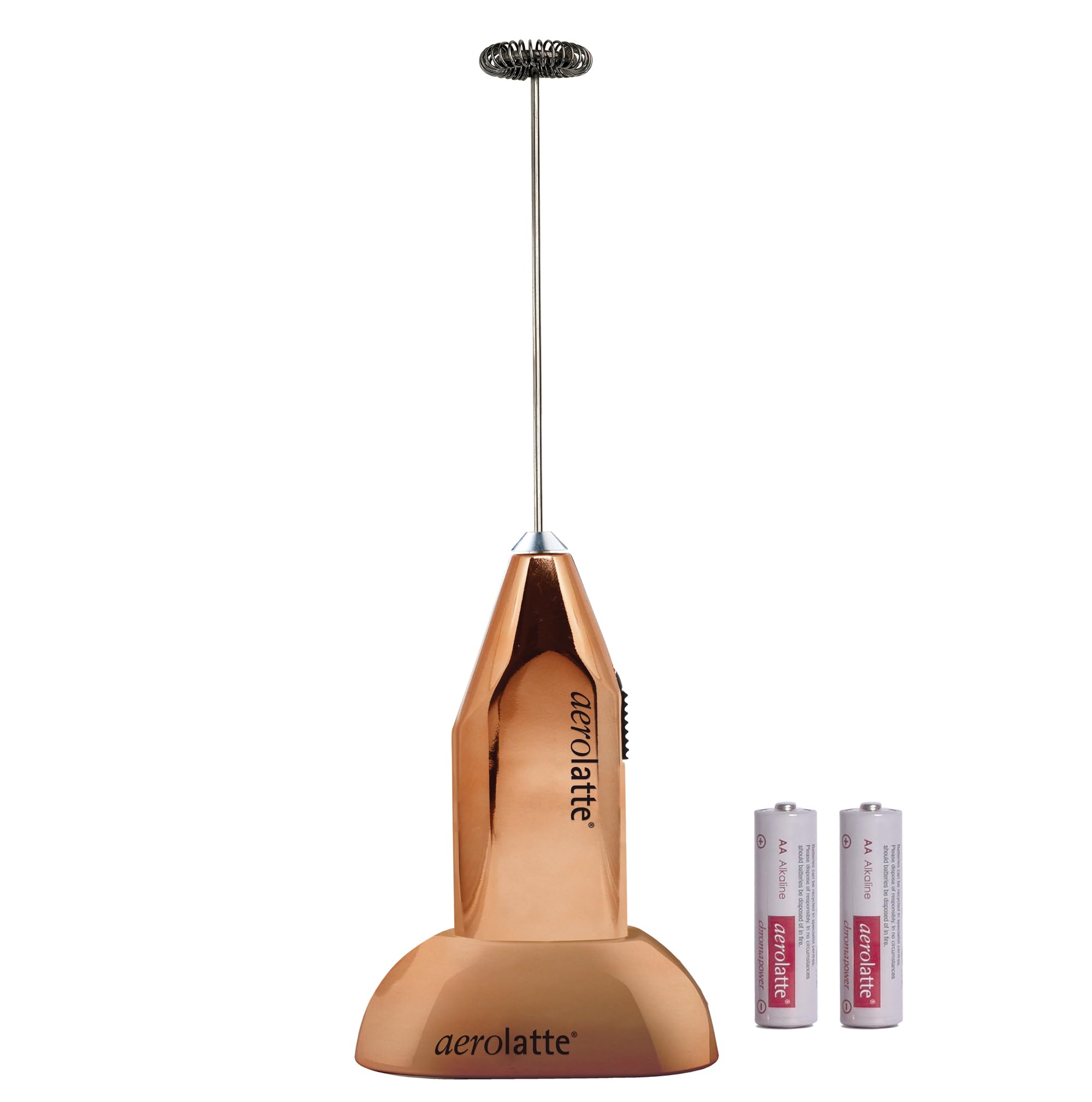 Aerolatte Milk Frother With Counter Stand, The Original Steam-Free Frother, Copper