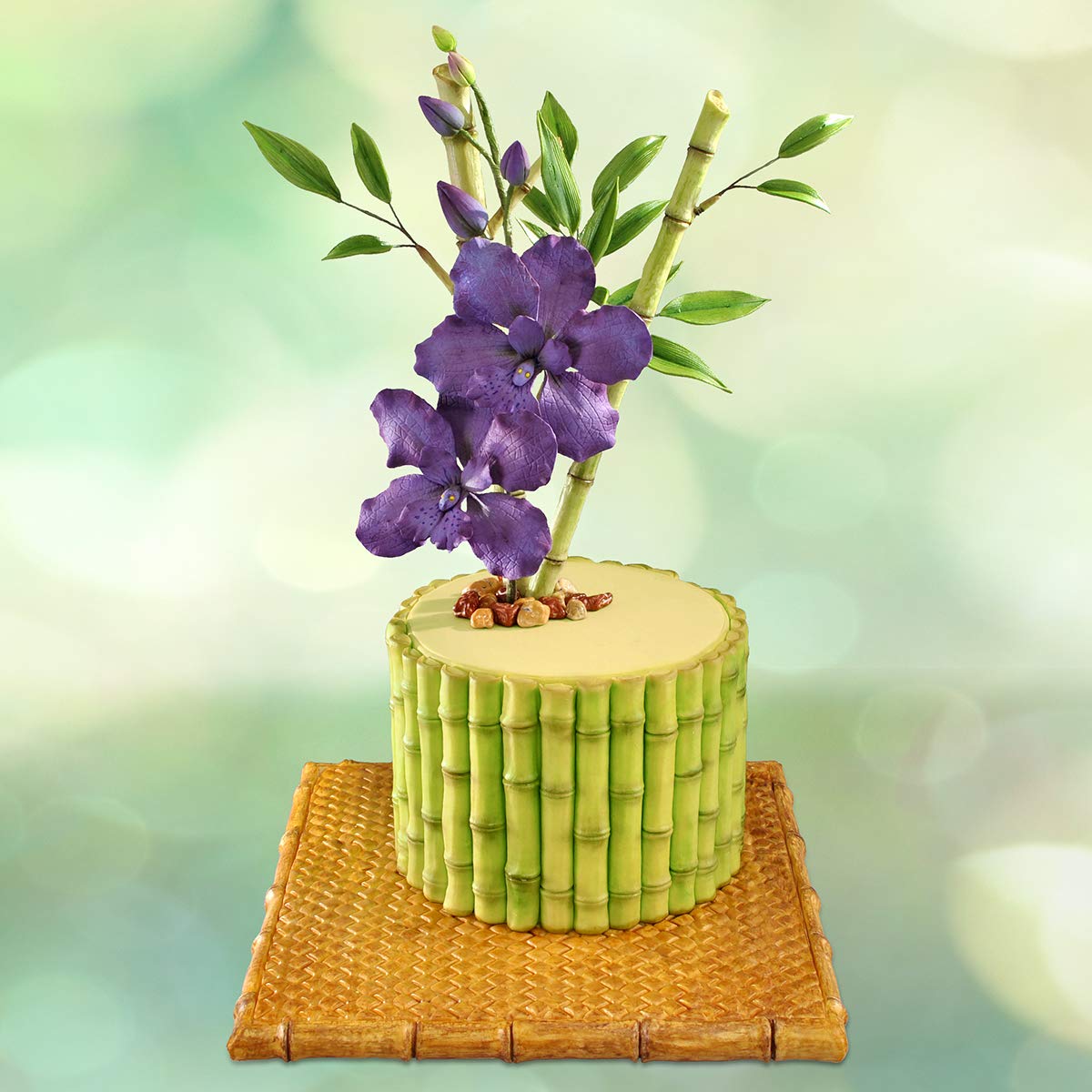 Flower Pro Bamboo Silicone Mold For Cake, Cookie Decorating, & Craft. For Use With Fondant, Gum Paste, Sugar Paste, & Air Dry Cl