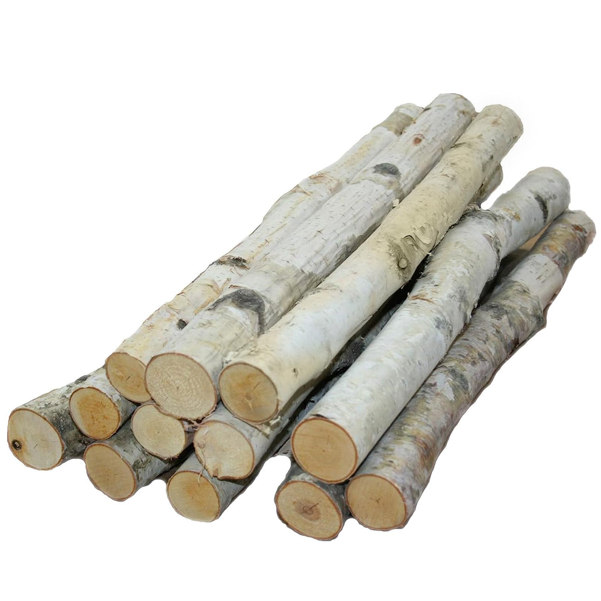 Wilson Decorative White Birch Logs, Natural Bark Wood Home D  Cor (Set Of 12) - 15.5''-17.5'' In Length 1''-1.5'' Dia.