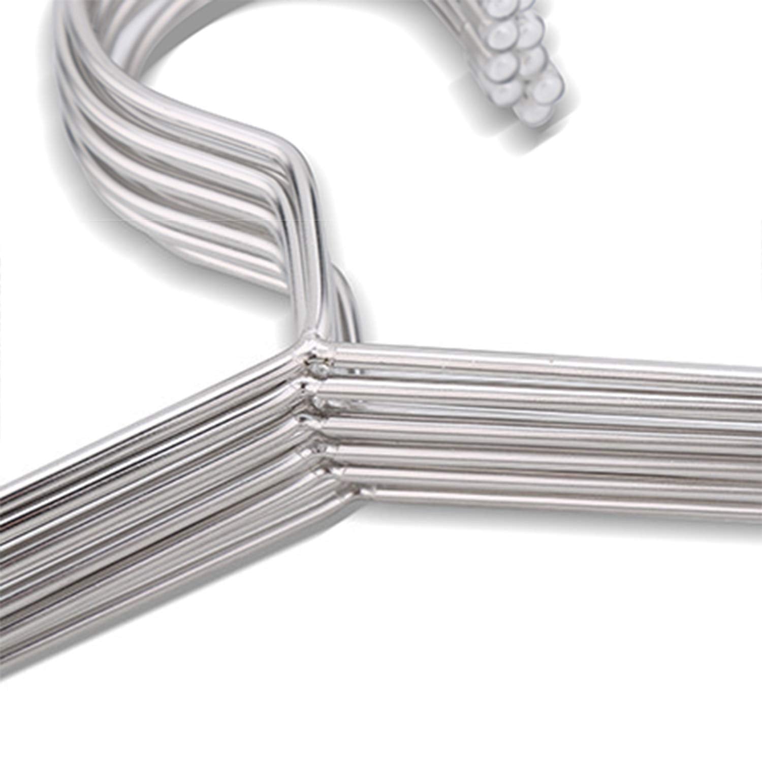 Tosnail 50 Pack Stainless Steel Strong Wire Metal Hangers Heavy Duty Clothes Hangers - 16.5''/42Cm