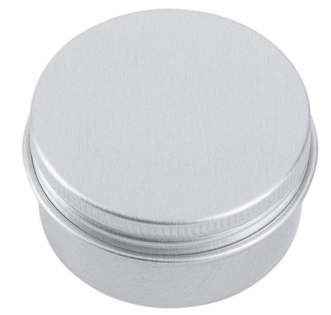 Pack Of 10 Round Aluminum Tin Box Bottles Silver Metal Container With Screw Thread Lid For Store Spices Lip Balm Candies Gift Gi