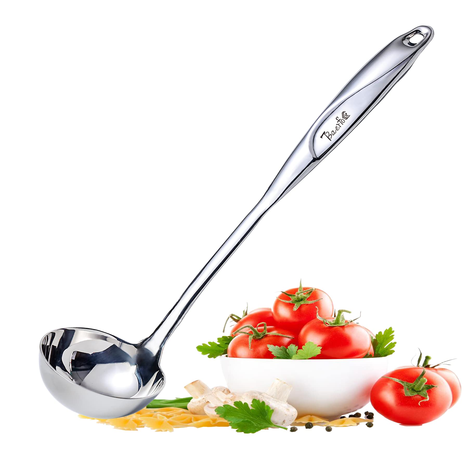 Baerfo High Grade Kitchen Ladle, Soup Ladle,Cooking Ladle For Soup,Heat-Proof Design Of Hollow Handle,Stainless Steel Ladle For