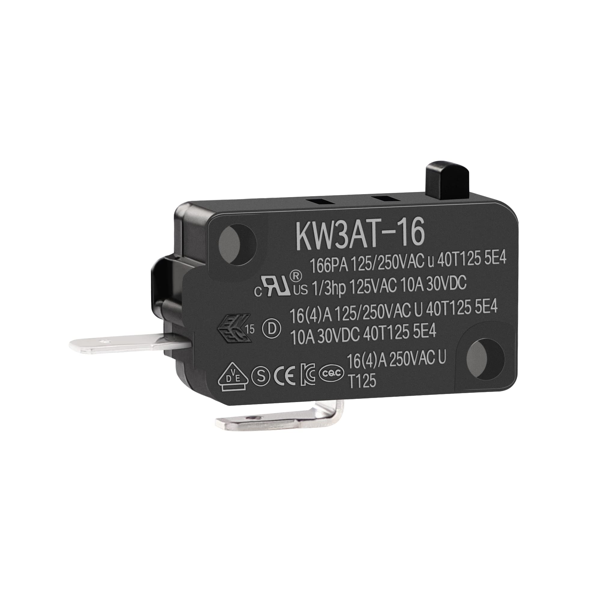 Microwave Oven Door Switch Replacement Part, Kw3At-16,16A 125V/250V, Compatible With Kw3A-16 (Normally Open - 1Pc)