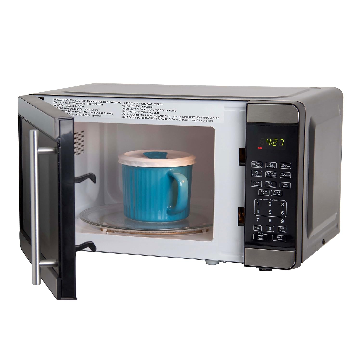 Avanti Mo7103Sst 0.7 Cu.Ft Capacity Microwave Oven, 700 Watts, Stainless Steel And Black