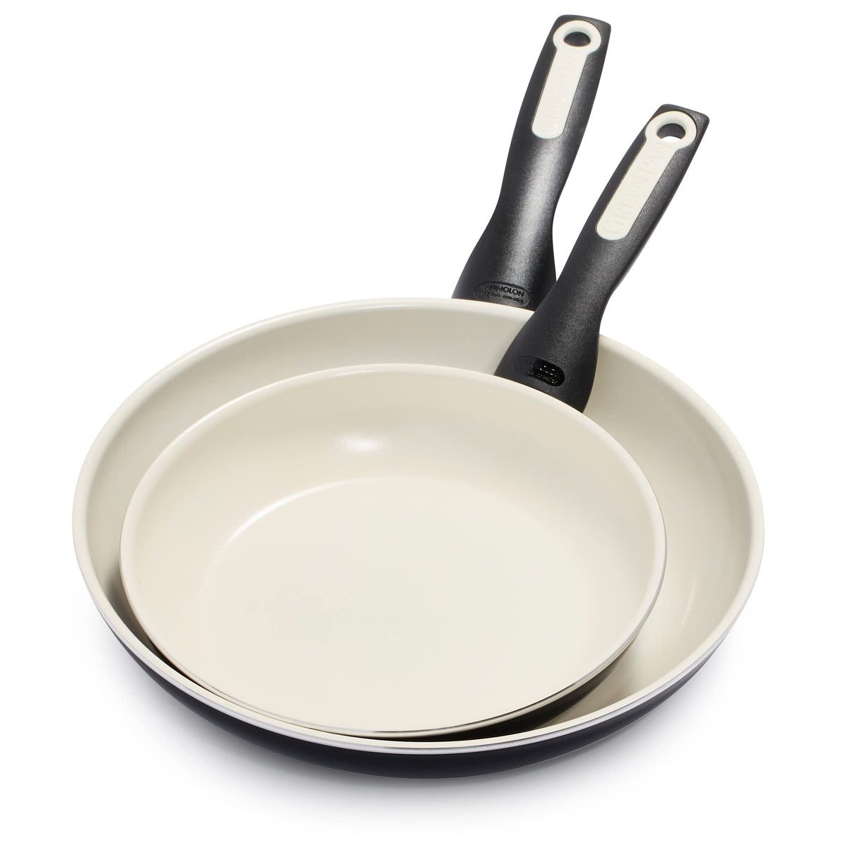 Greenpan Rio 8'' And 10'' Frying Pan Skillet Set, Pfoa And Pfas-Free, Healthy Ceramic Nonstick Cookware, Stay-Cool Bakelite Hand