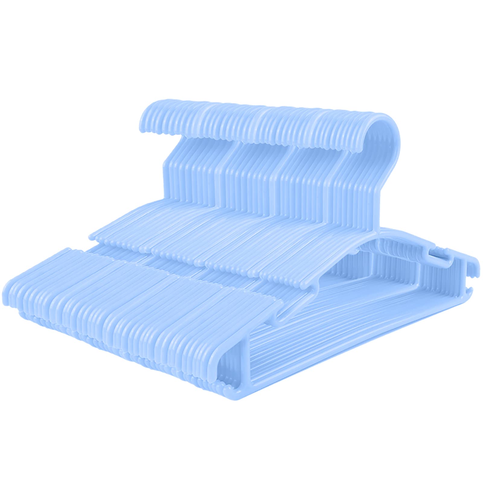 Goodtou Plastic Childrens Hangers 60 Pack, Blue, Lightweight, Slim, Ideal For Baby Clothes, Kids Hangers, Closet Organization