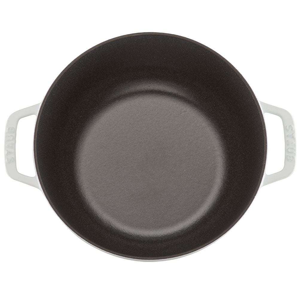 Staub Cast Iron Dutch Oven, 3.75Qt, Serves 3-4, Made In France, White