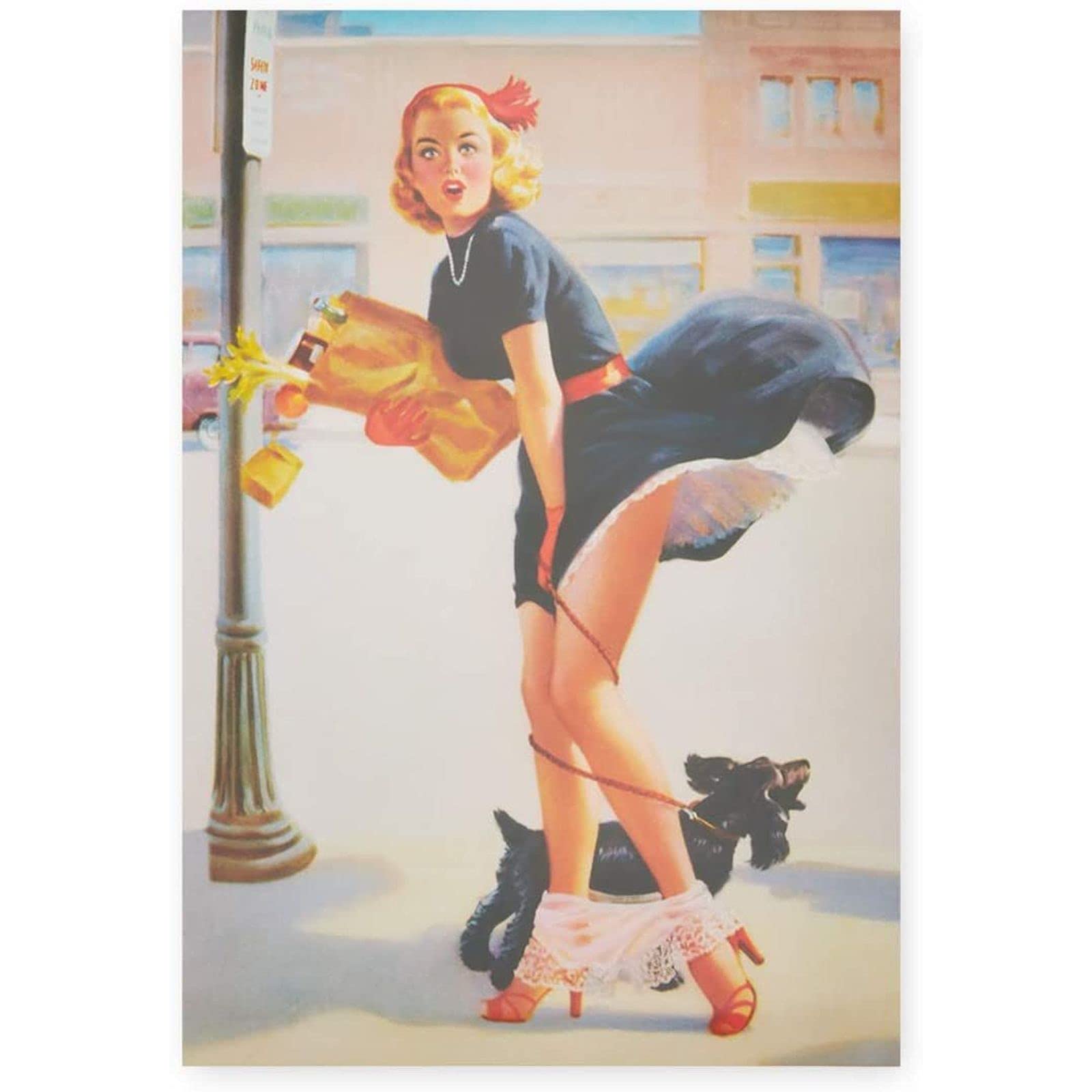 The Gifted Stationery Pin-Up Girl Posters, Vintage Inspired Wall Art (13 X 19 In, 20 Pack)