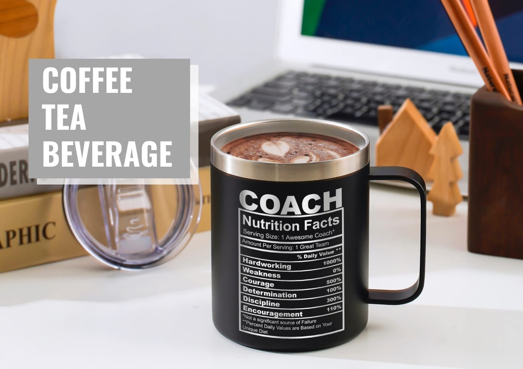 Onebttl Coach Gifts, Funny Gift Idea For Appreciation, Christmas, Birthday, 12Oz Stainless Steel Insulated Travel Coffee Mug - C