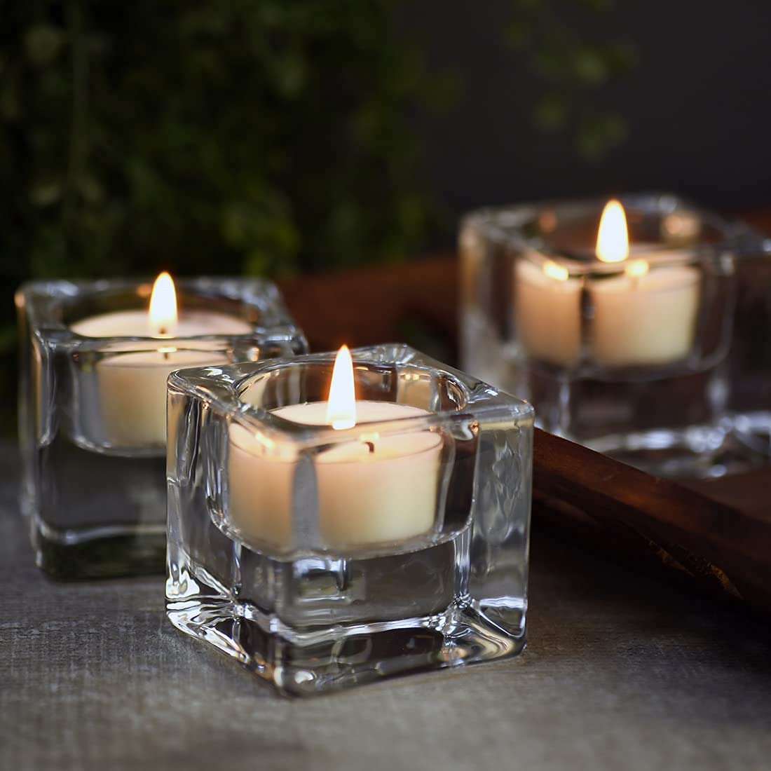 DEYBBY Scented Soy Tealights, Aromatherapy Soy Wax Candle Bulk|Clear Cup|12 Counts|Long Lasting|4 Hour Burn Time|Jasmine|for for