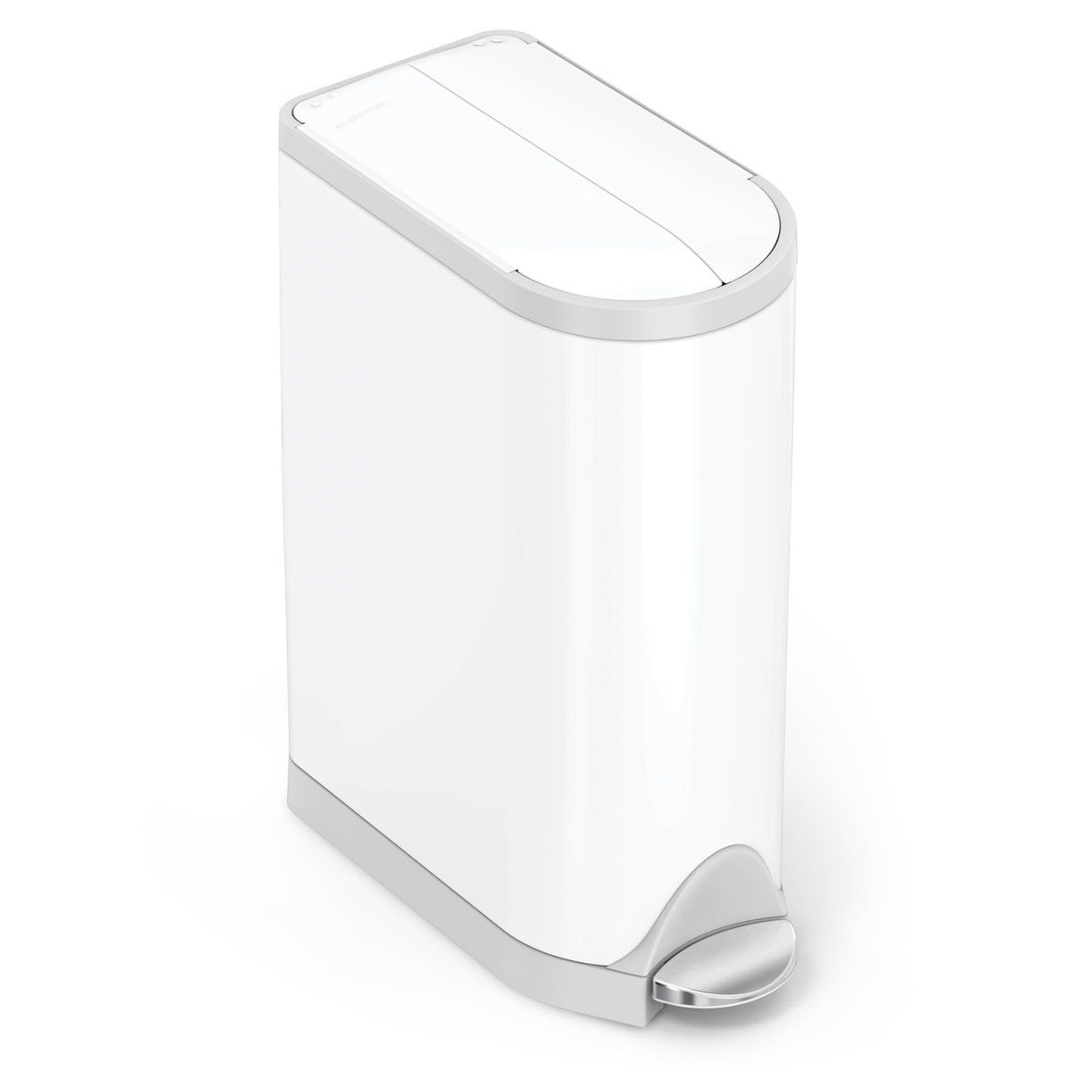 Simplehuman Diaper Can With Odor Control System (Odorsorb Pods And Odorsorb Liners), 18 Liter/ 4.8 Gallon, White Stainless Steel