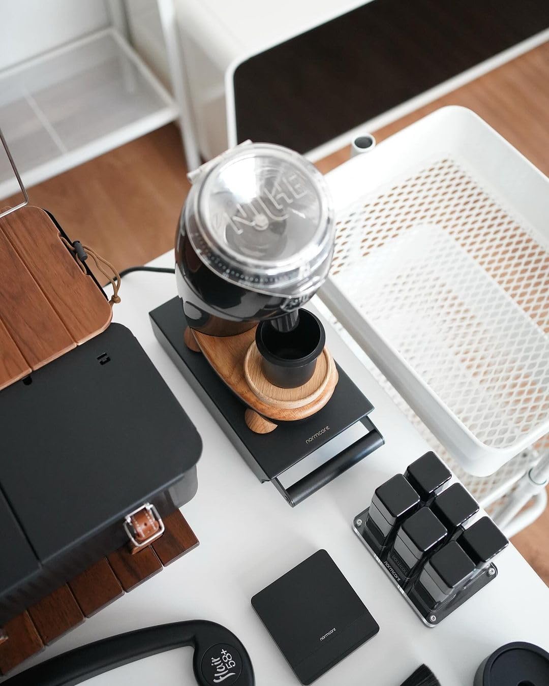 Normcore Espresso Knocker Drawer, Under Grinder Knock-Out Drawer, Coffee Knock Box Drawer With Shock Absorbing Removable Knock B