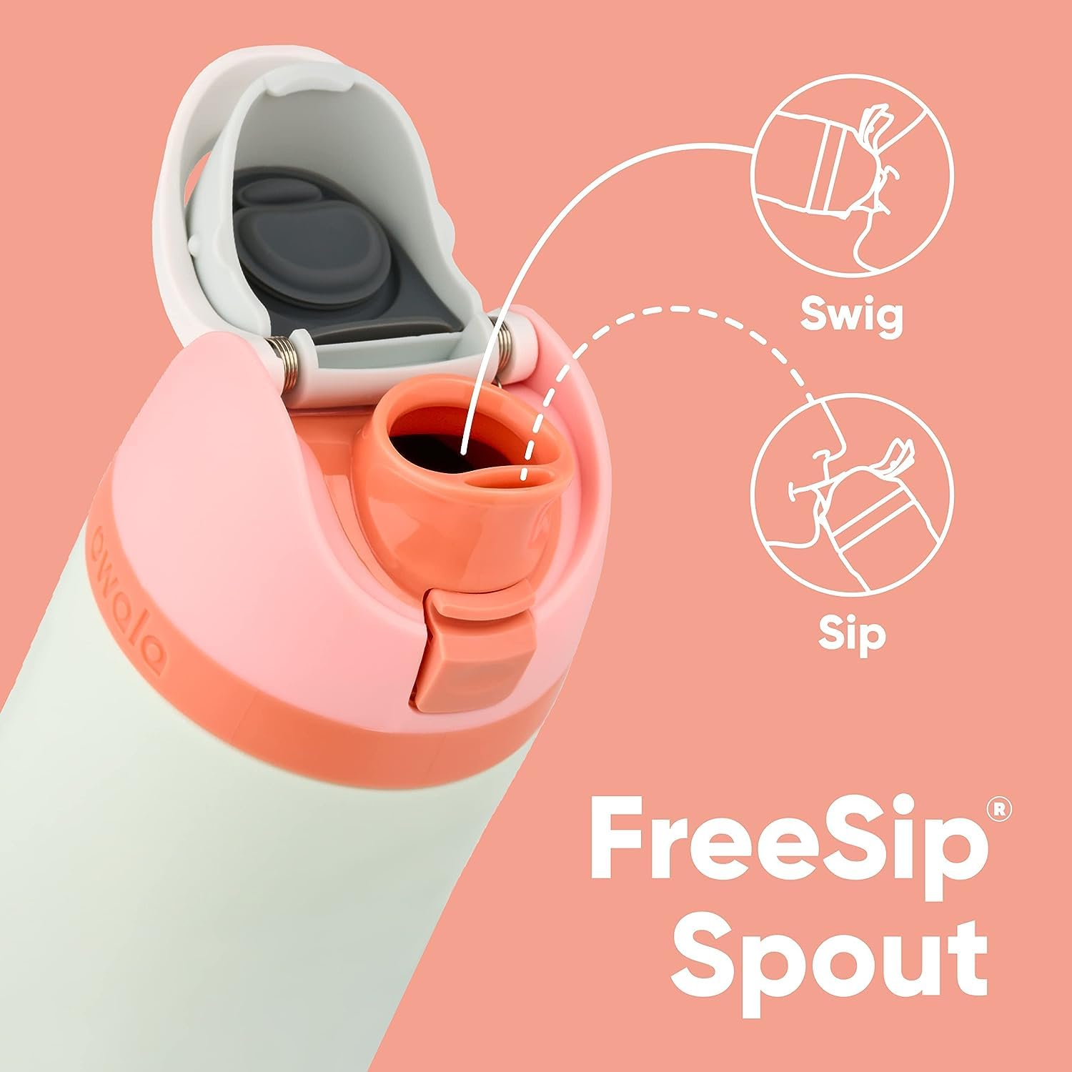 Owala FreeSip 40 oz Insulated Stainless Steel Water Bottle, Candy Store Color, BPA-Free, Perfect for Sports and Travel, Model C06183