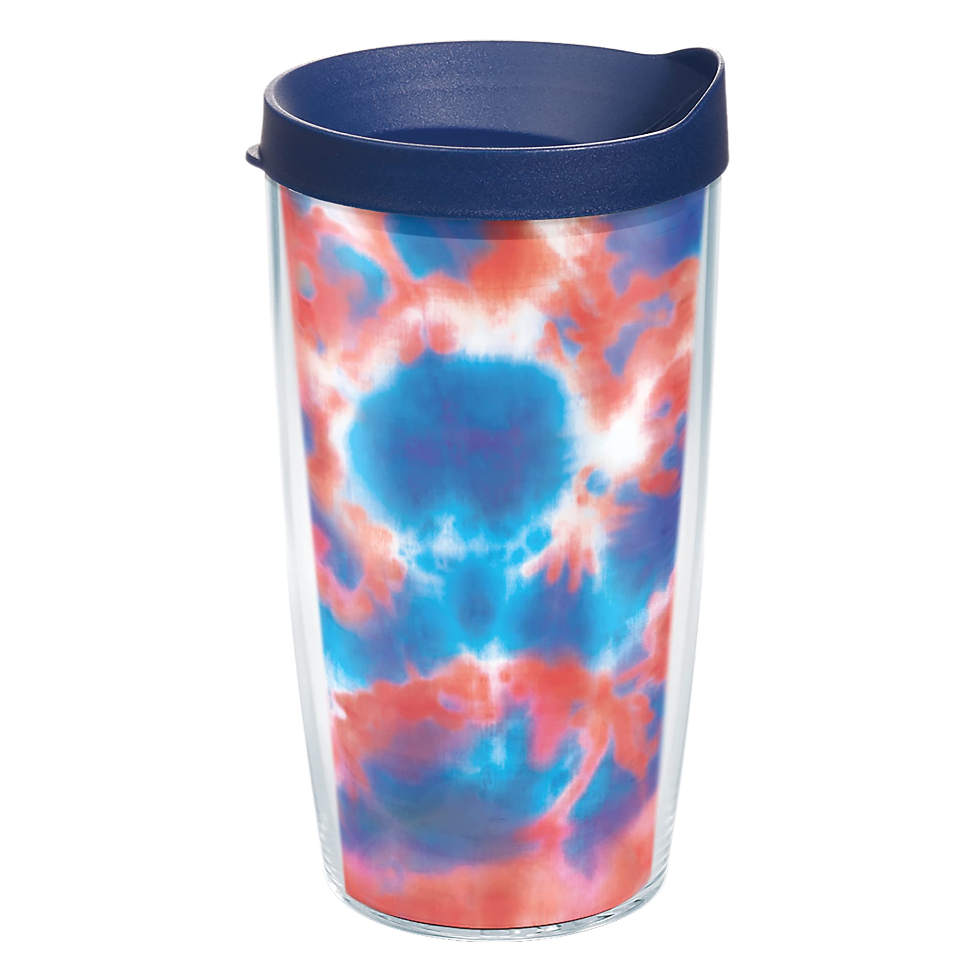 Tervis Americana Tie Dye Double-Walled Insulated Tumbler Cup Keeps Drinks Cold & Hot- 24Oz, Clear - Tritan