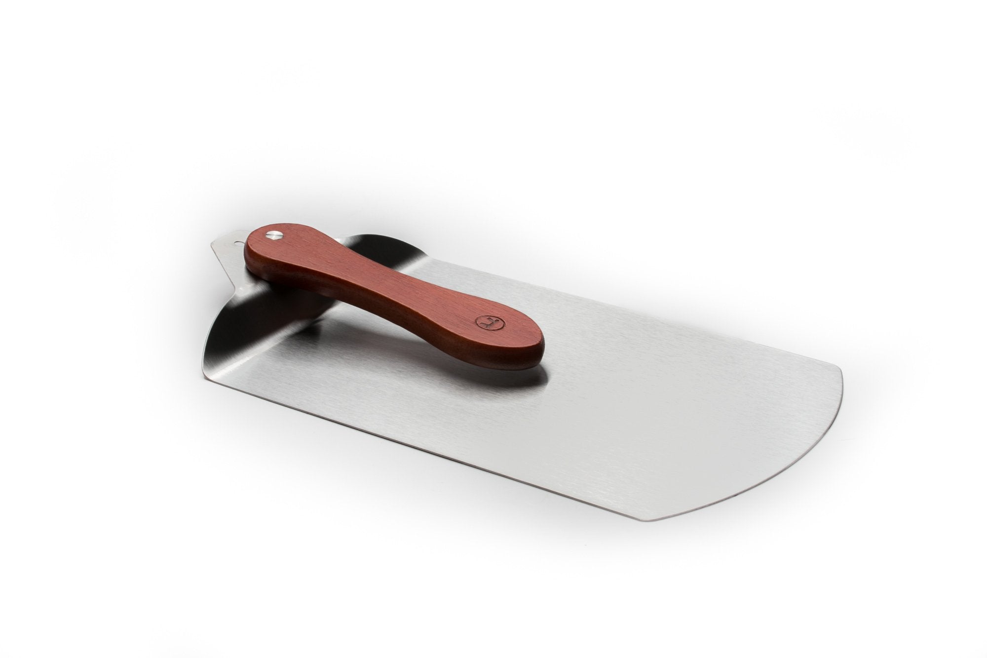 Outset Stainless Steel Pizza Peel With Collapsible Rosewood Handle, 20-Inch Overall, 12-Inch X 7.75-Inch Spatula Area, Silver
