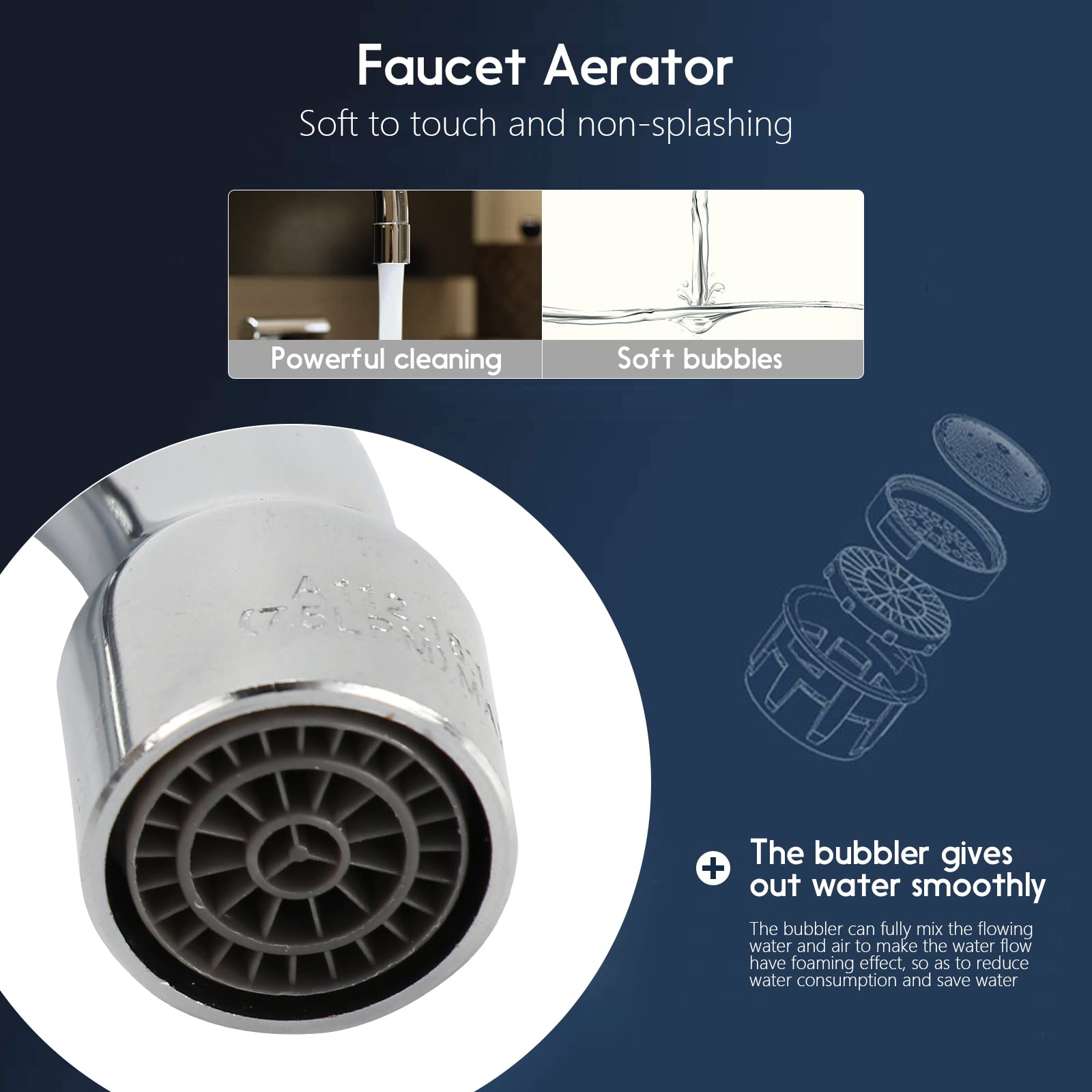 4 Inch Center Commercial Sink Faucet Wall Mount Kitchen Hand Sink Faucet, 1/2'' Npt Male Inlet, Brass Constructed & Chrome Polis