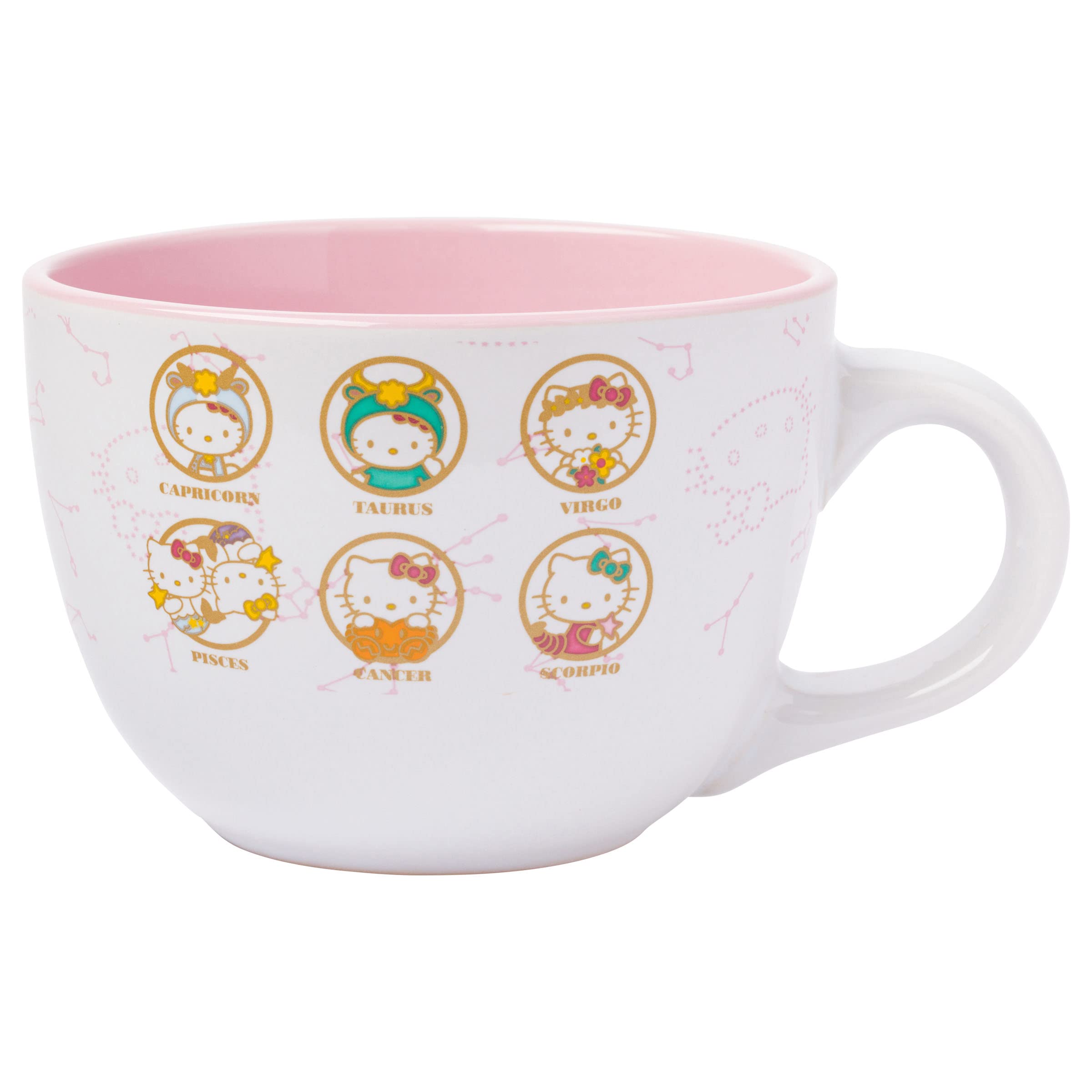 Silver Buffalo Hello Kitty Zodiac Ceramic Soup Mug, 24 Ounces