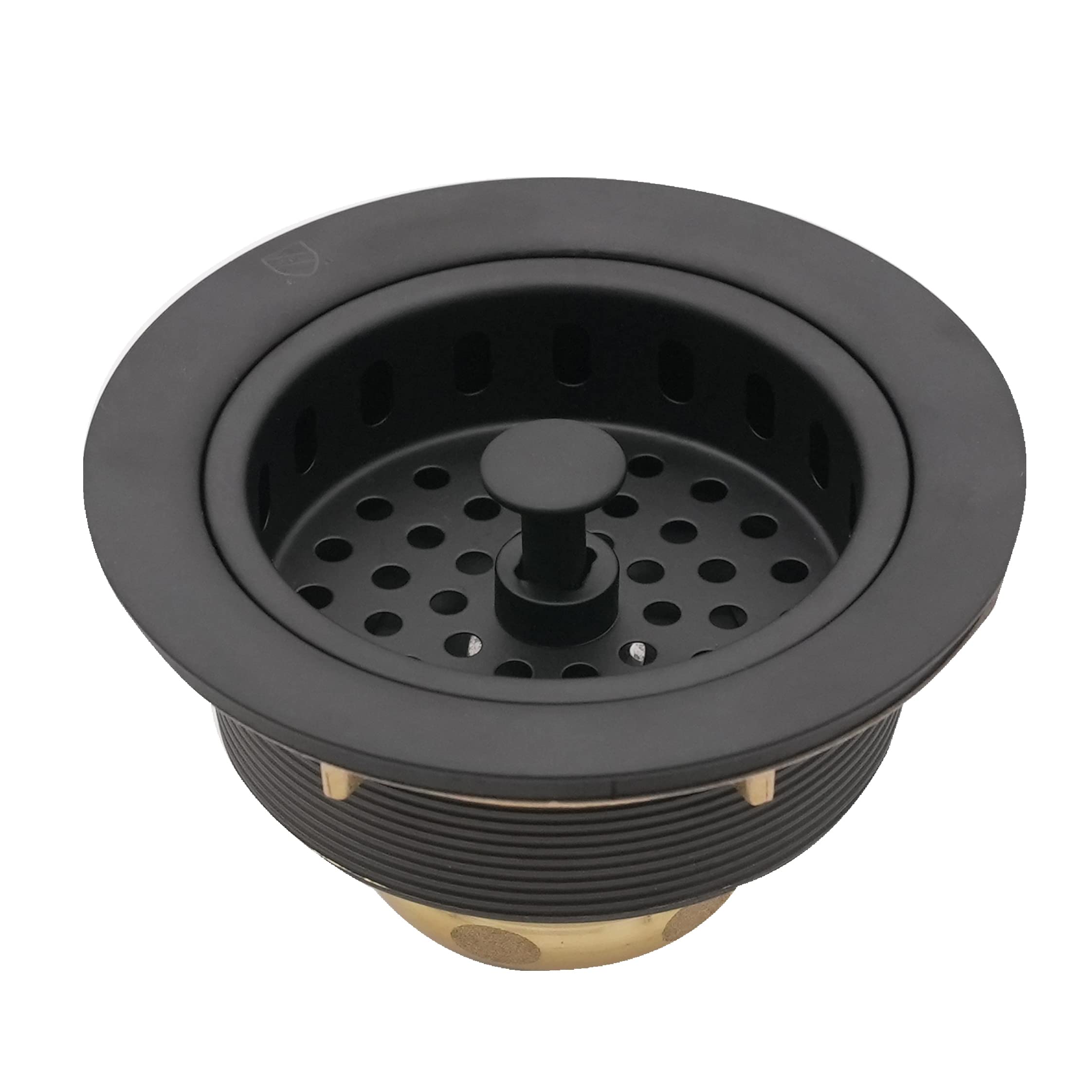 Westbrass R214-12 3-1/2-Inch Large Post Style Kitchen Sink Basket Strainer, Oil Rubbed Bronze