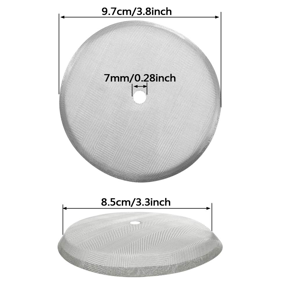 Ackllr 6 Pack French Press Replacement Filter Screen,Reusable Stainless Steel Mesh Filters For Universal 1000 Ml / 34 Oz / 8 Cup